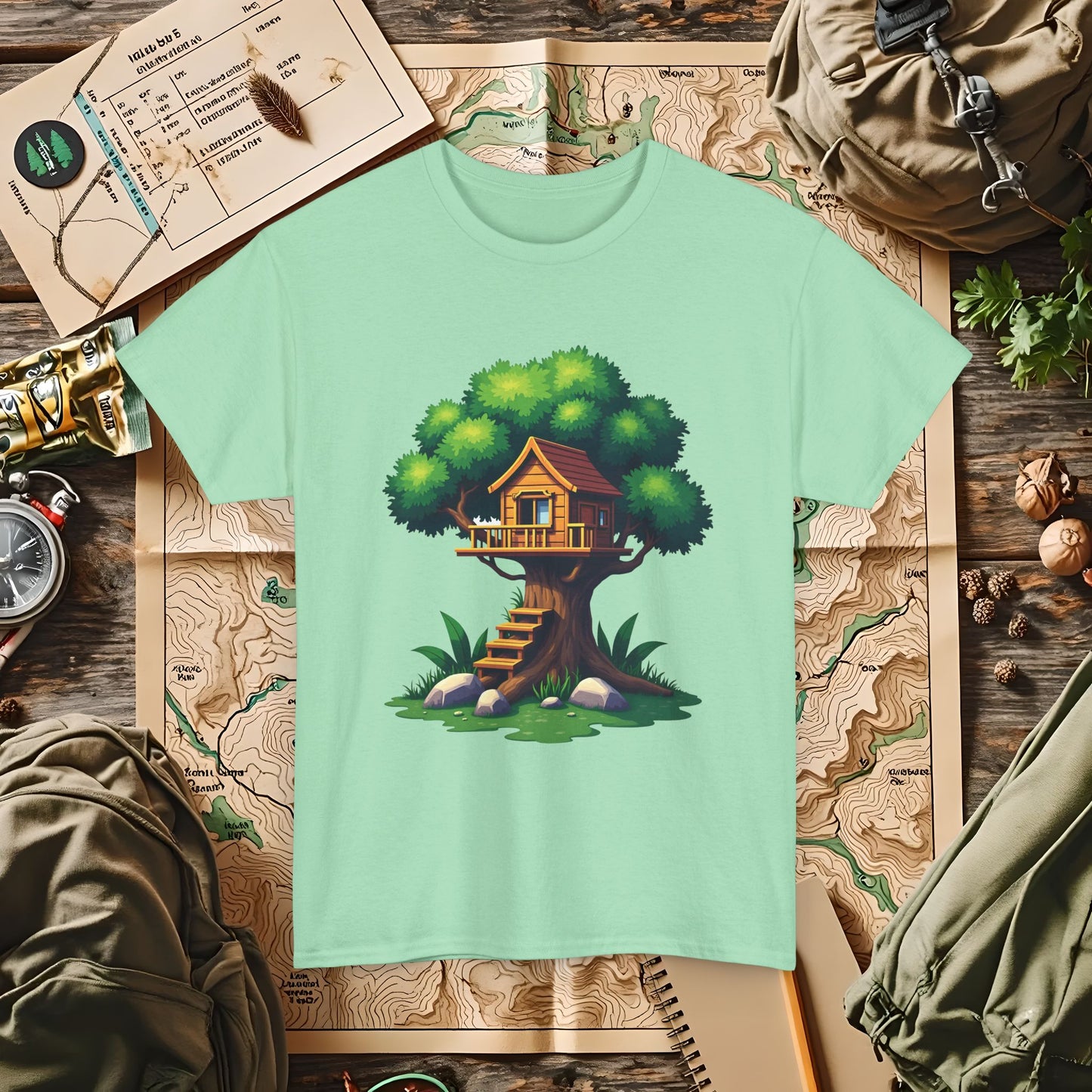 Pixel Treehouse Outdoor Adventure T-Shirts | Camping, Hiking, Rafting & Kayaking Tees for Nature Lovers