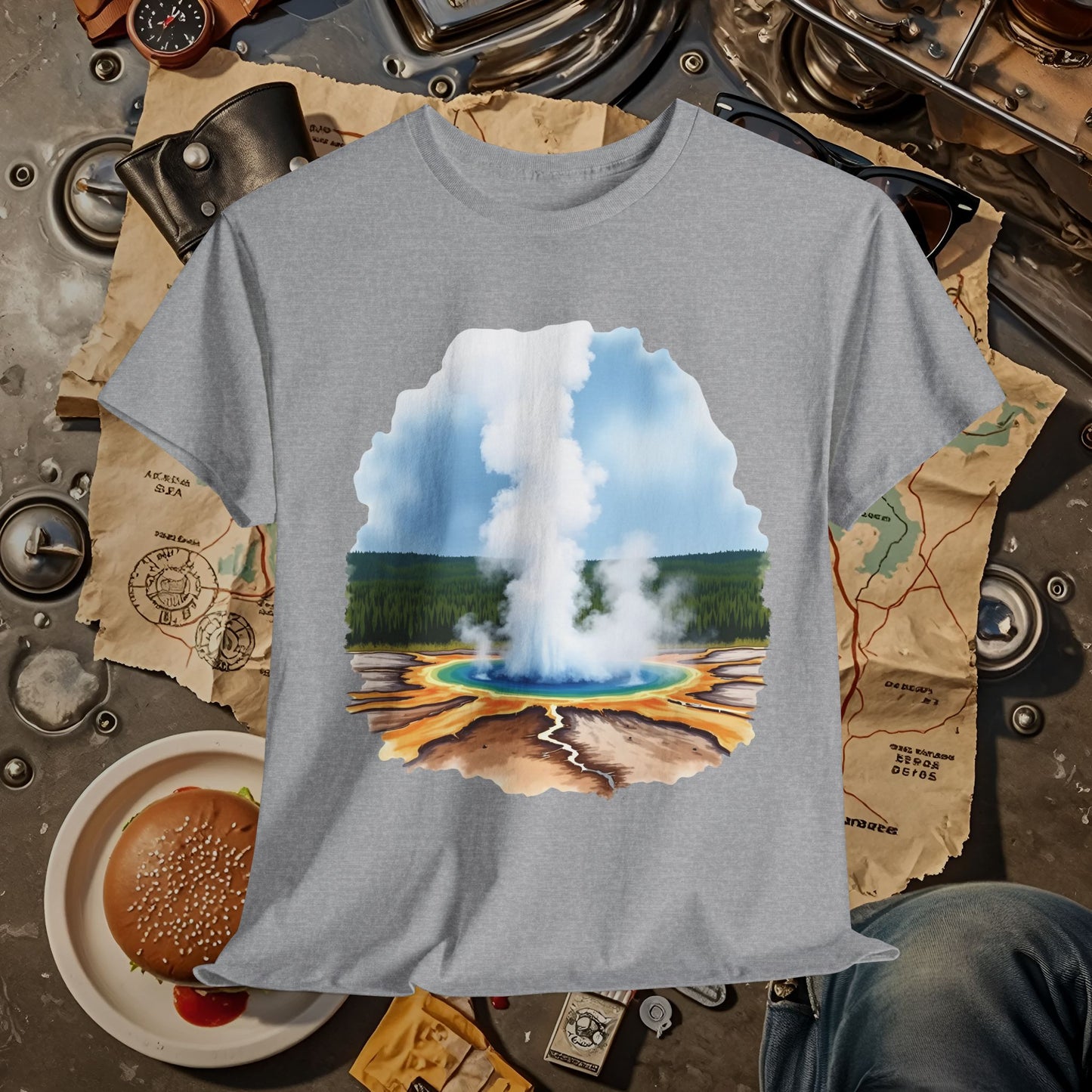 Yellowstone Wonder Road Trip & Vehicle Travel T-Shirts | Car, RV, and Motorcycle Adventure Tees