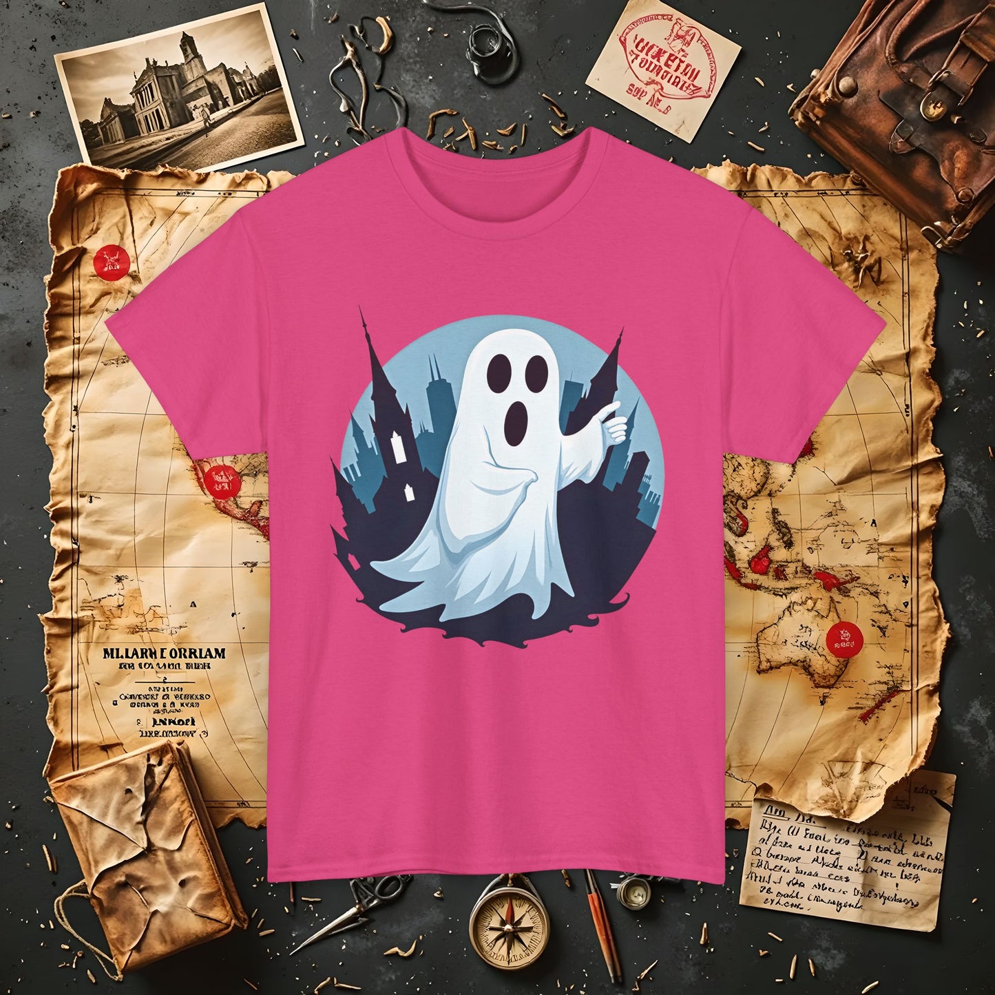 Ghostly Guide True Dark Tourism T-Shirts | Hauntingly Cool Travel Tees for the Morbidly Curious