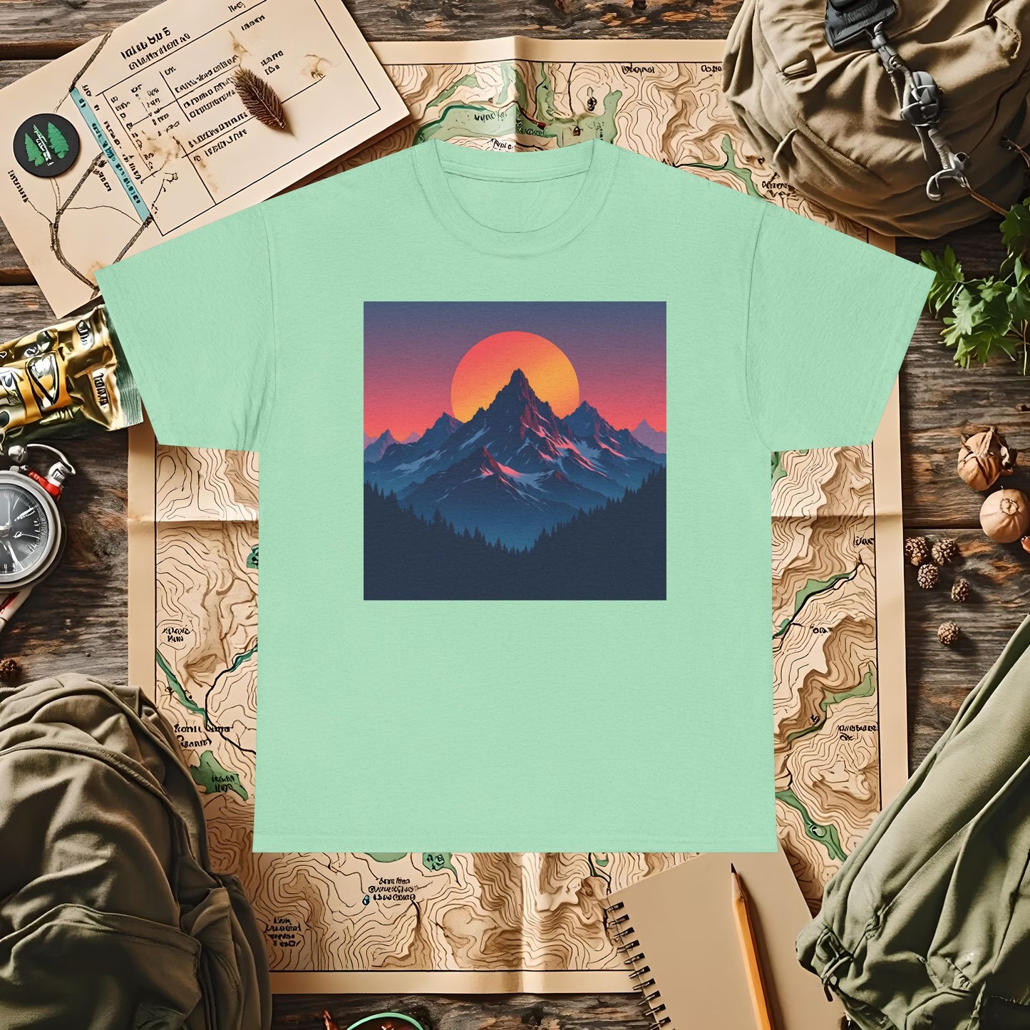 Mountain Glow Outdoor Adventure T-Shirts | Camping, Hiking, Rafting & Kayaking Tees for Nature Lovers