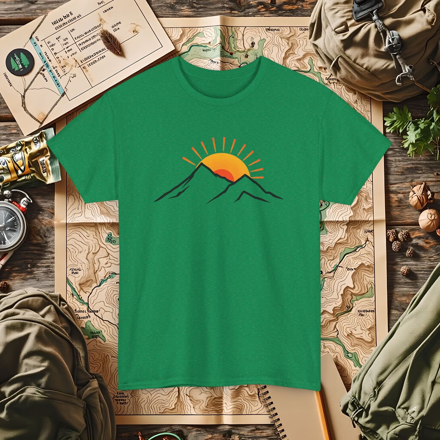 Sunrise Peaks Outdoor Adventure T-Shirts | Camping, Hiking, Rafting & Kayaking Tees for Nature Lovers