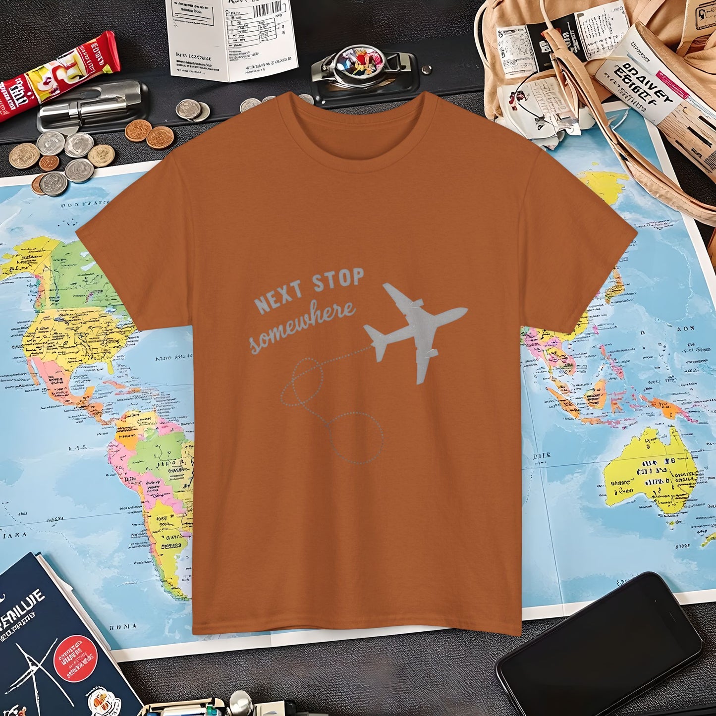 Next Stop... Somewhere, Air Travel T-Shirts | Jetsetter, Airport, and International Flight Tees