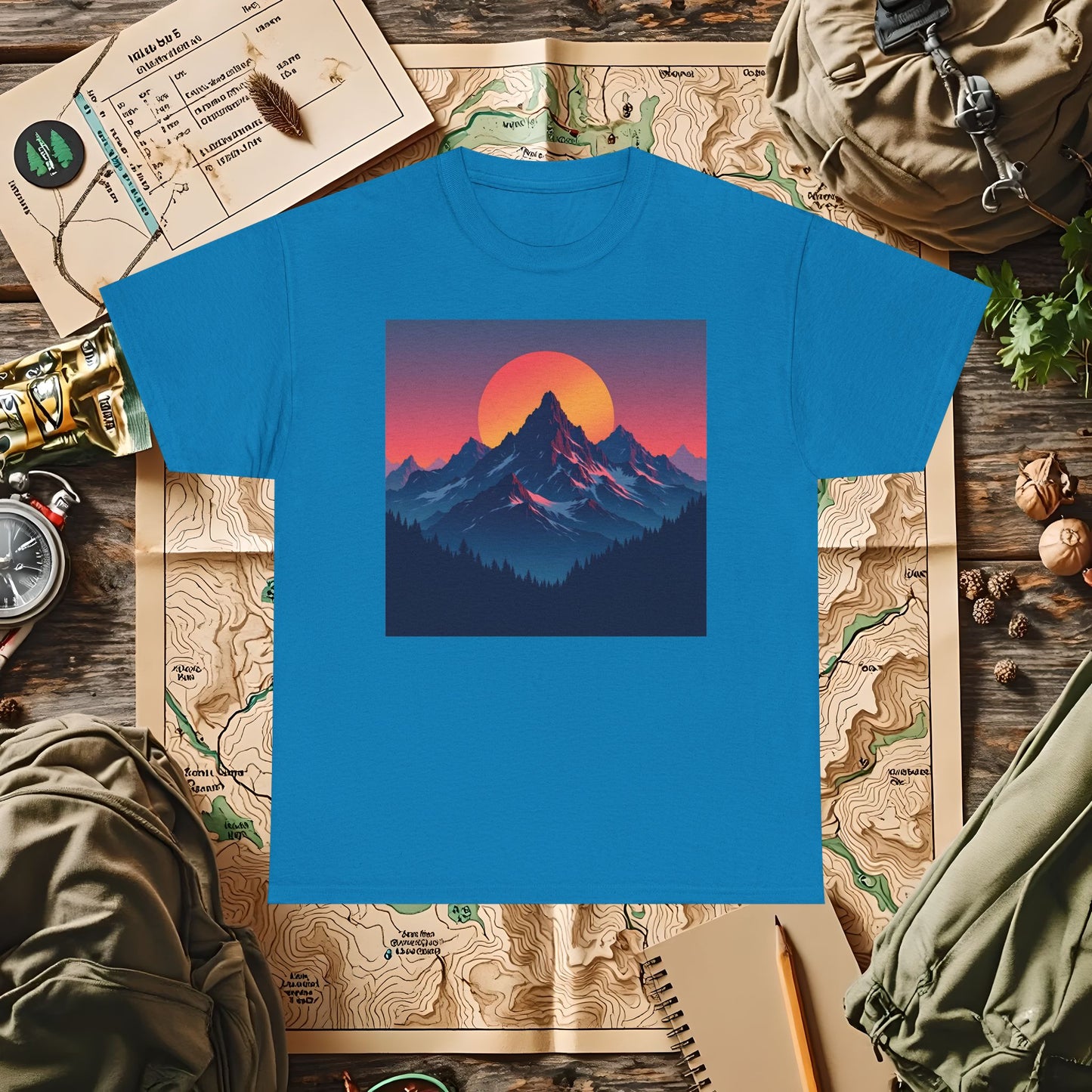 Mountain Glow Outdoor Adventure T-Shirts | Camping, Hiking, Rafting & Kayaking Tees for Nature Lovers
