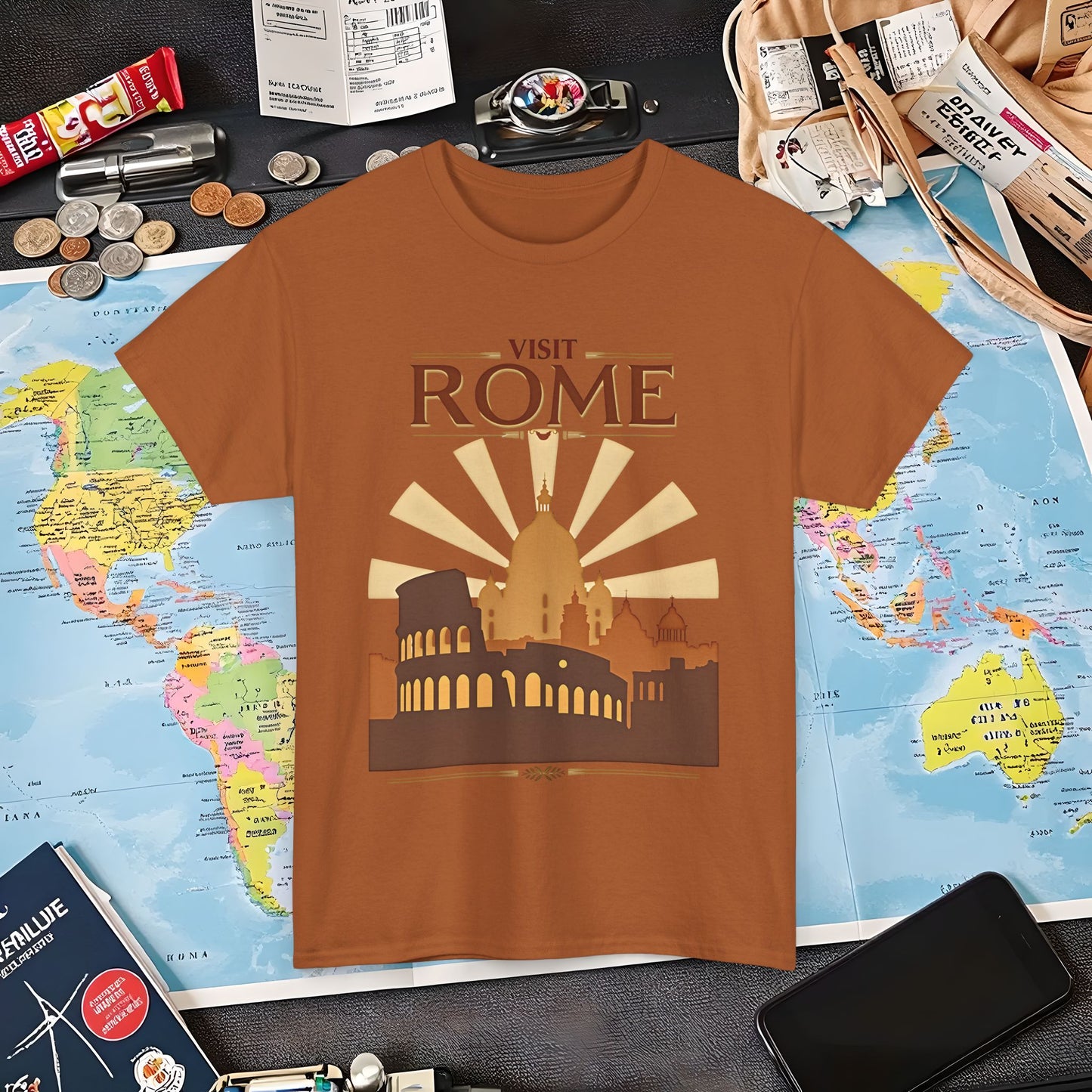 Rome Vintage Air Travel T-Shirts | Jetsetter, Airport, and International Flight Tees