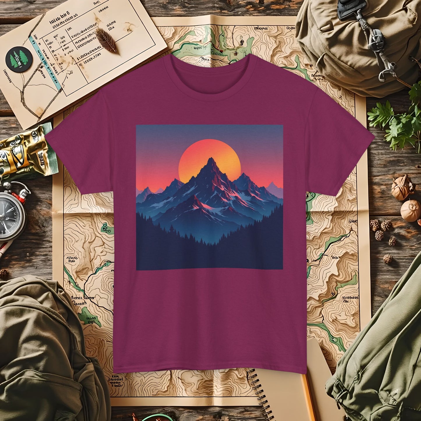 Mountain Glow Outdoor Adventure T-Shirts | Camping, Hiking, Rafting & Kayaking Tees for Nature Lovers