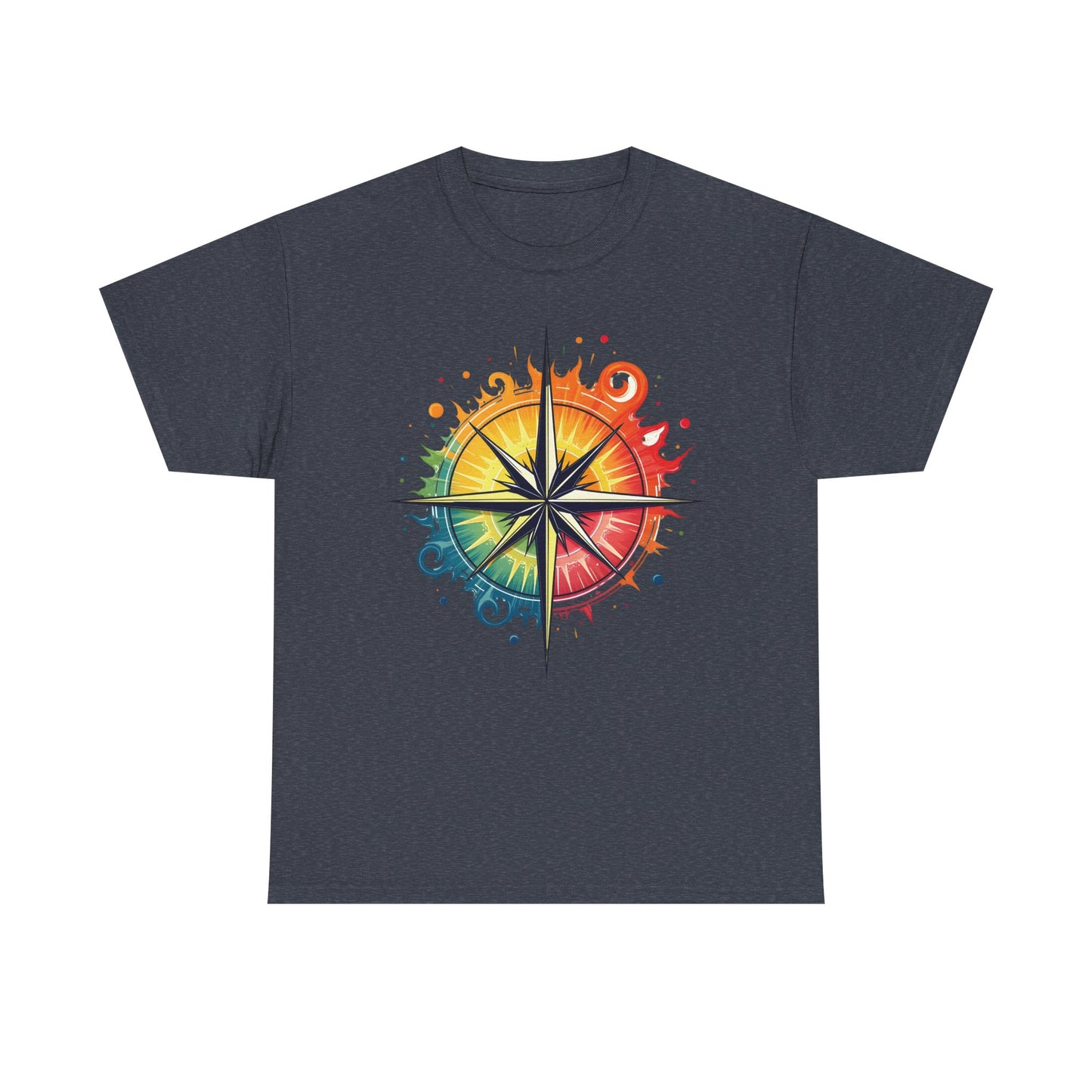 Psychedelic Compass Road Trip & Vehicle Travel T-Shirts | Car, RV, and Motorcycle Adventure Tees