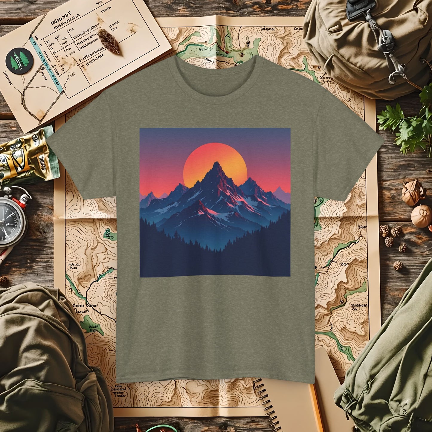 Mountain Glow Outdoor Adventure T-Shirts | Camping, Hiking, Rafting & Kayaking Tees for Nature Lovers