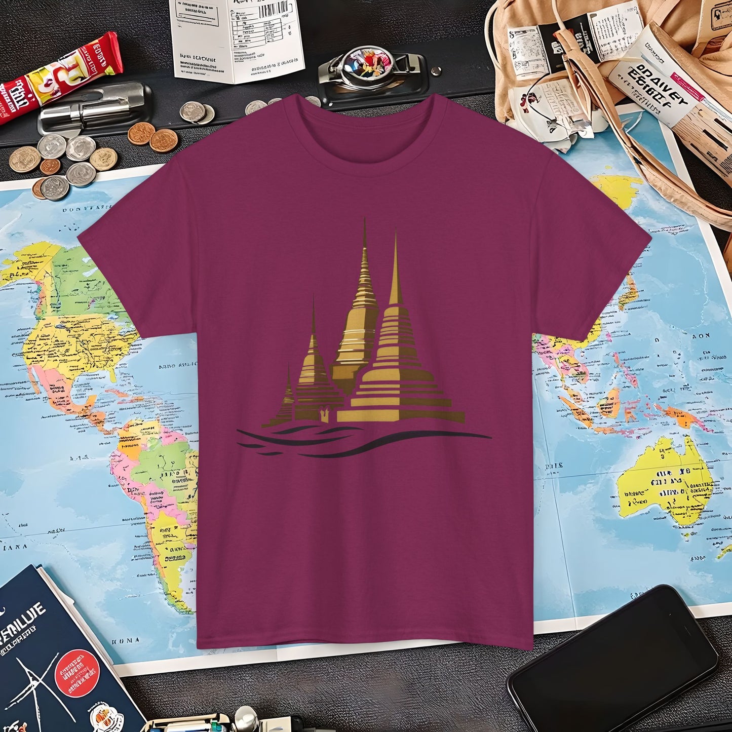 Temple Elegance Air Travel T-Shirts | Jetsetter, Airport, and International Flight Tees