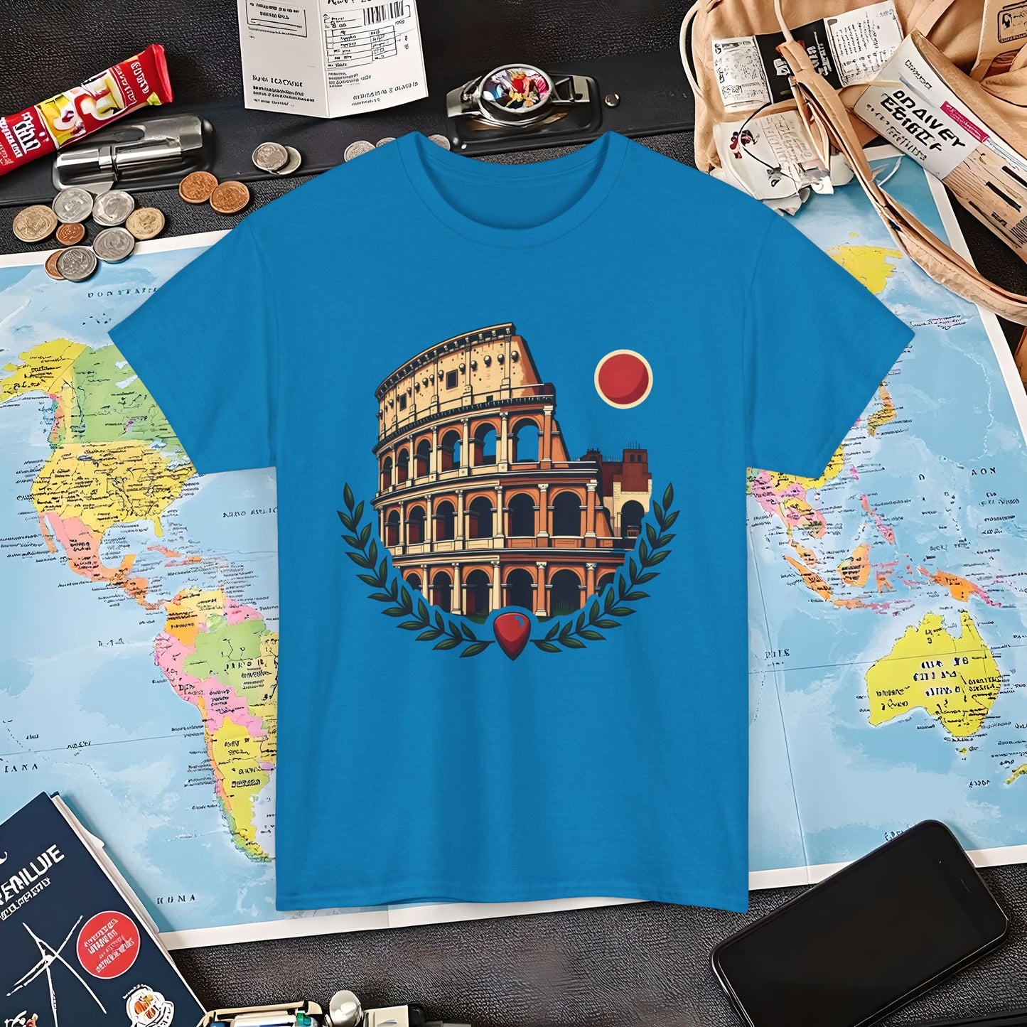 Roman Heritage Air Travel T-Shirts | Jetsetter, Airport, and International Flight Tees