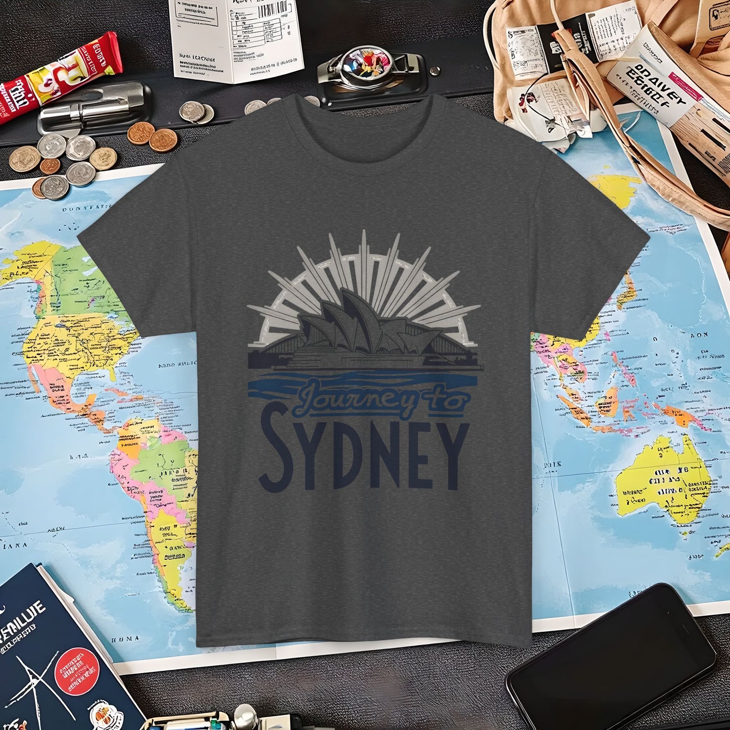 Sydney Elegance Air Travel T-Shirts | Jetsetter, Airport, and International Flight Tees