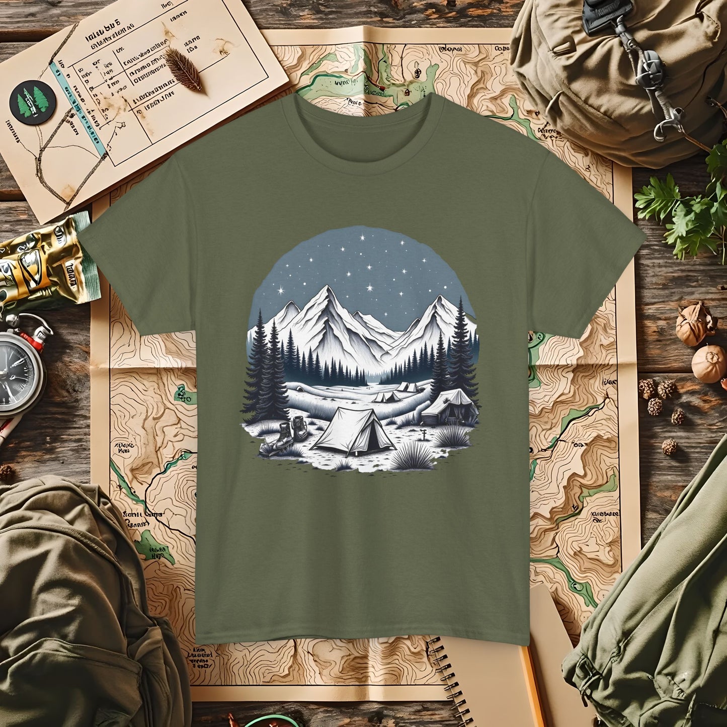 Rustic Outdoor Adventure T-Shirts | Camping, Hiking, Rafting & Kayaking Tees for Nature Lovers