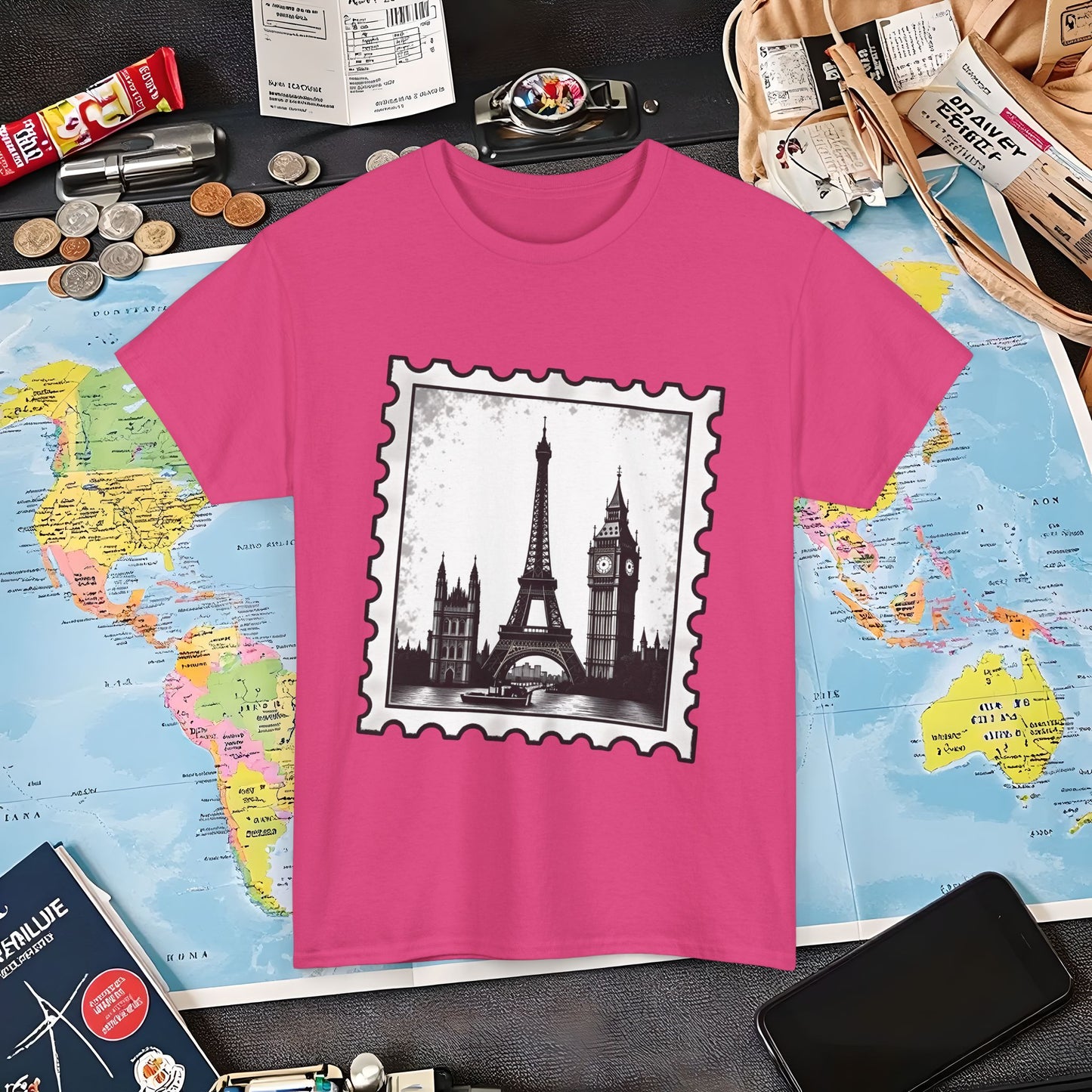 Europe Stamp Air Travel T-Shirts | Jetsetter, Airport, and International Flight Tees