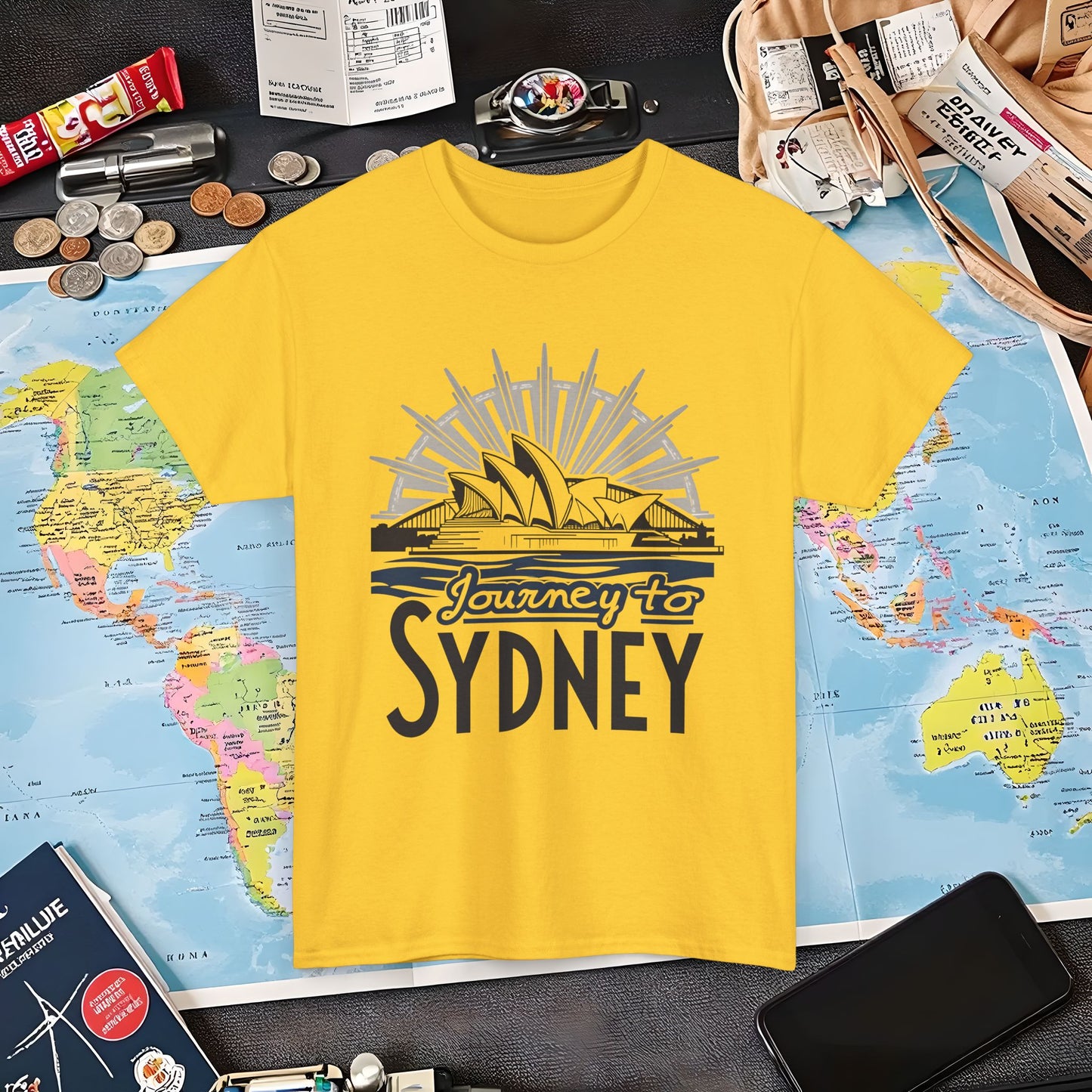 Sydney Elegance Air Travel T-Shirts | Jetsetter, Airport, and International Flight Tees