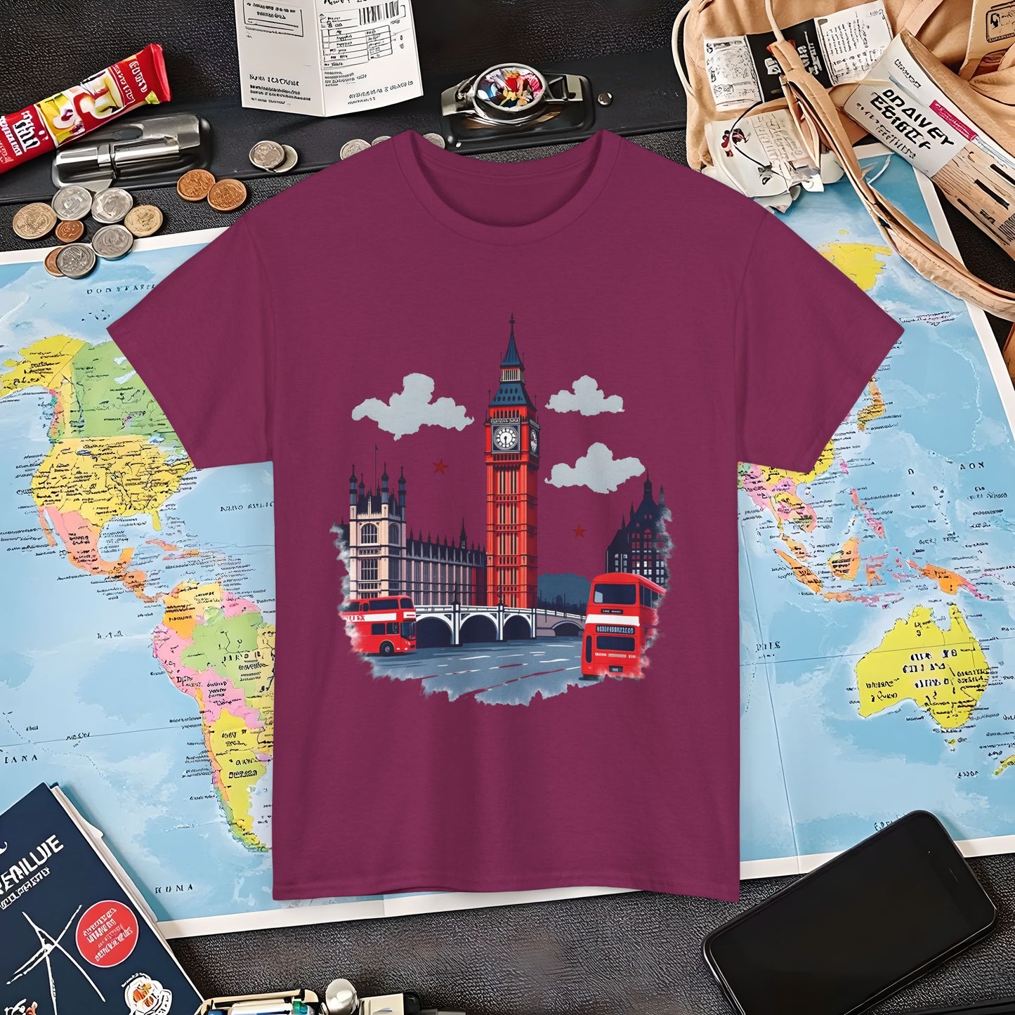 London Vibes Air Travel T-Shirts | Jetsetter, Airport, and International Flight Tees