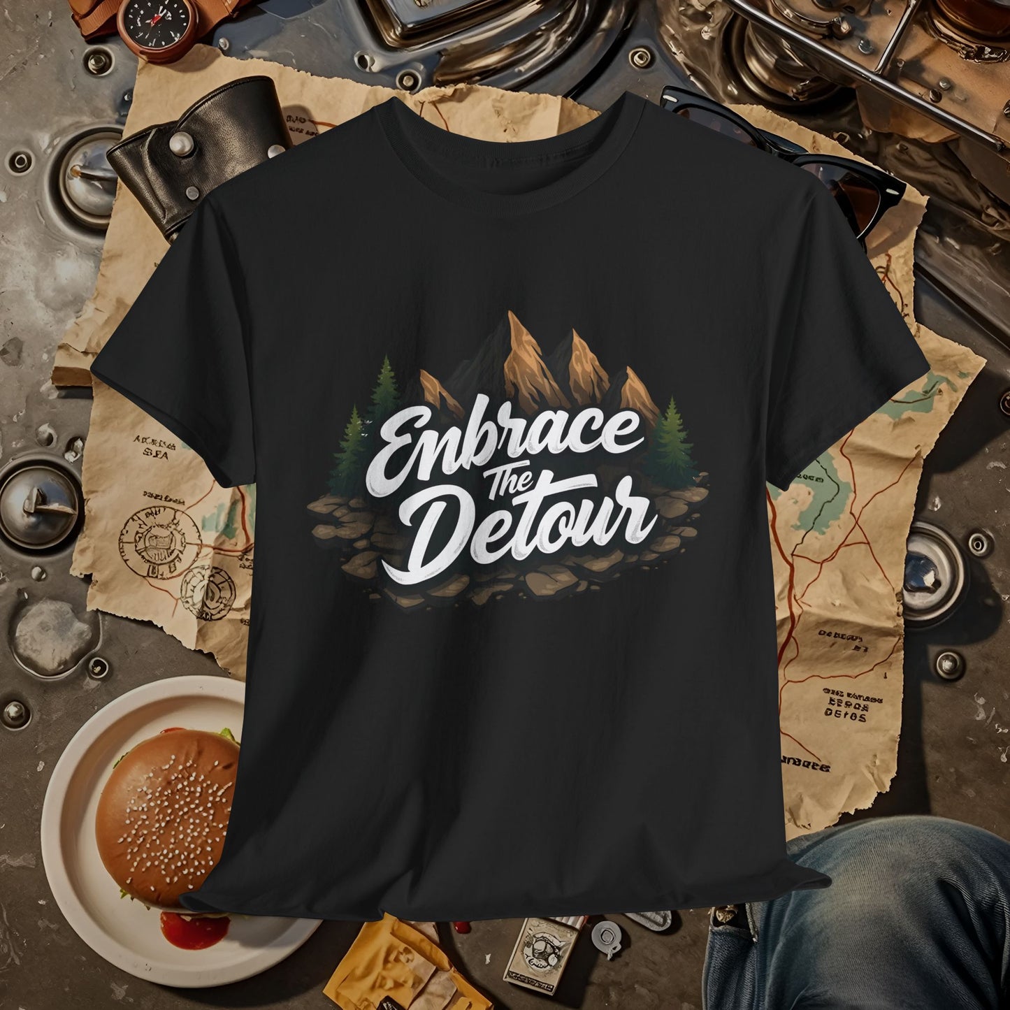 Detour Adventure Road Trip & Vehicle Travel T-Shirts | Car, RV, and Motorcycle Adventure Tees