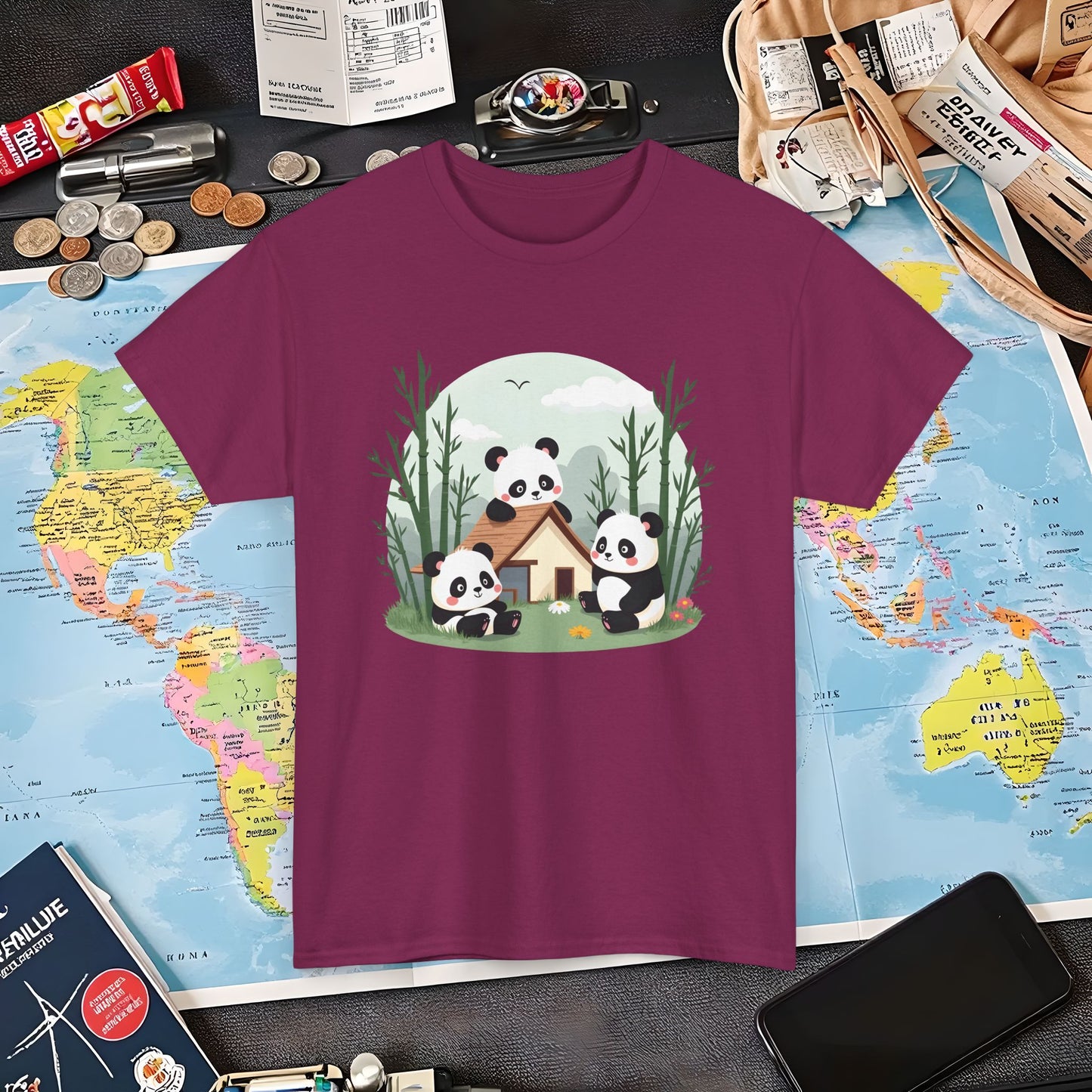 Panda Paradise Air Travel T-Shirts | Jetsetter, Airport, and International Flight Tees