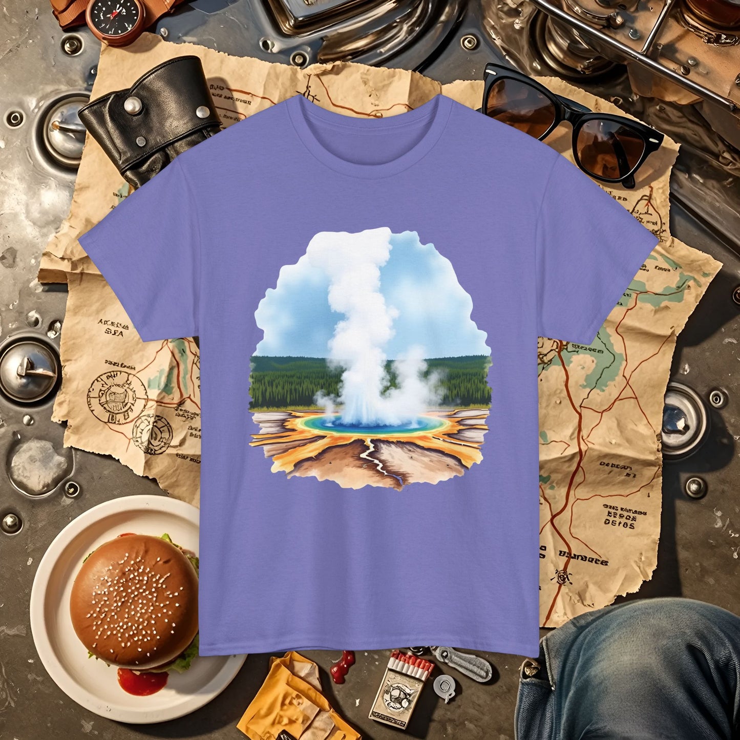 Yellowstone Wonder Road Trip & Vehicle Travel T-Shirts | Car, RV, and Motorcycle Adventure Tees