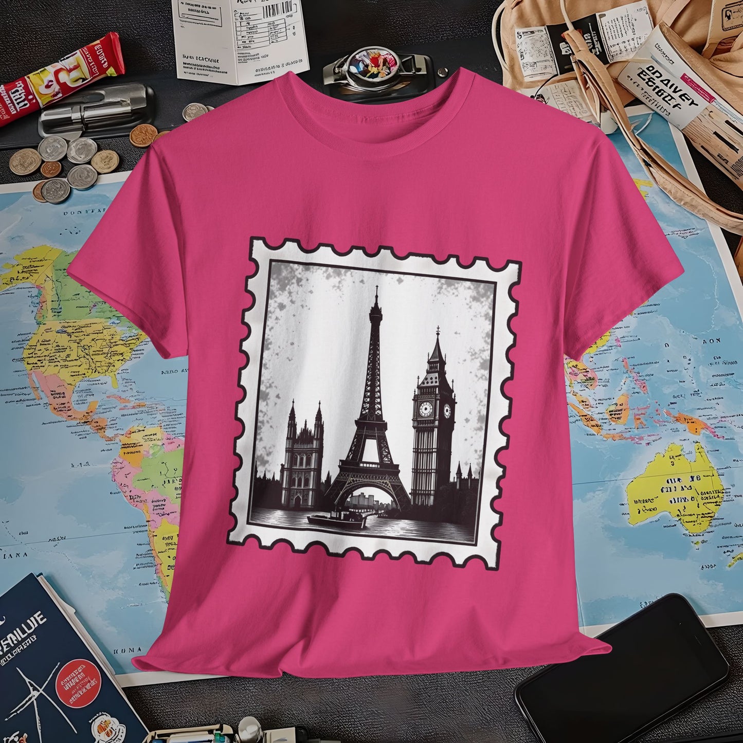 Europe Stamp Air Travel T-Shirts | Jetsetter, Airport, and International Flight Tees