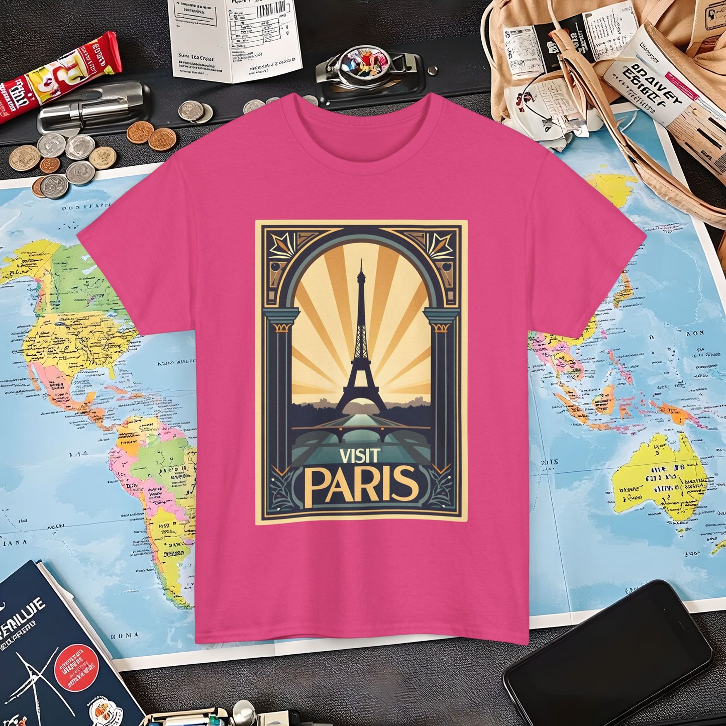 Paris Elegance Air Travel T-Shirts | Jetsetter, Airport, and International Flight Tees