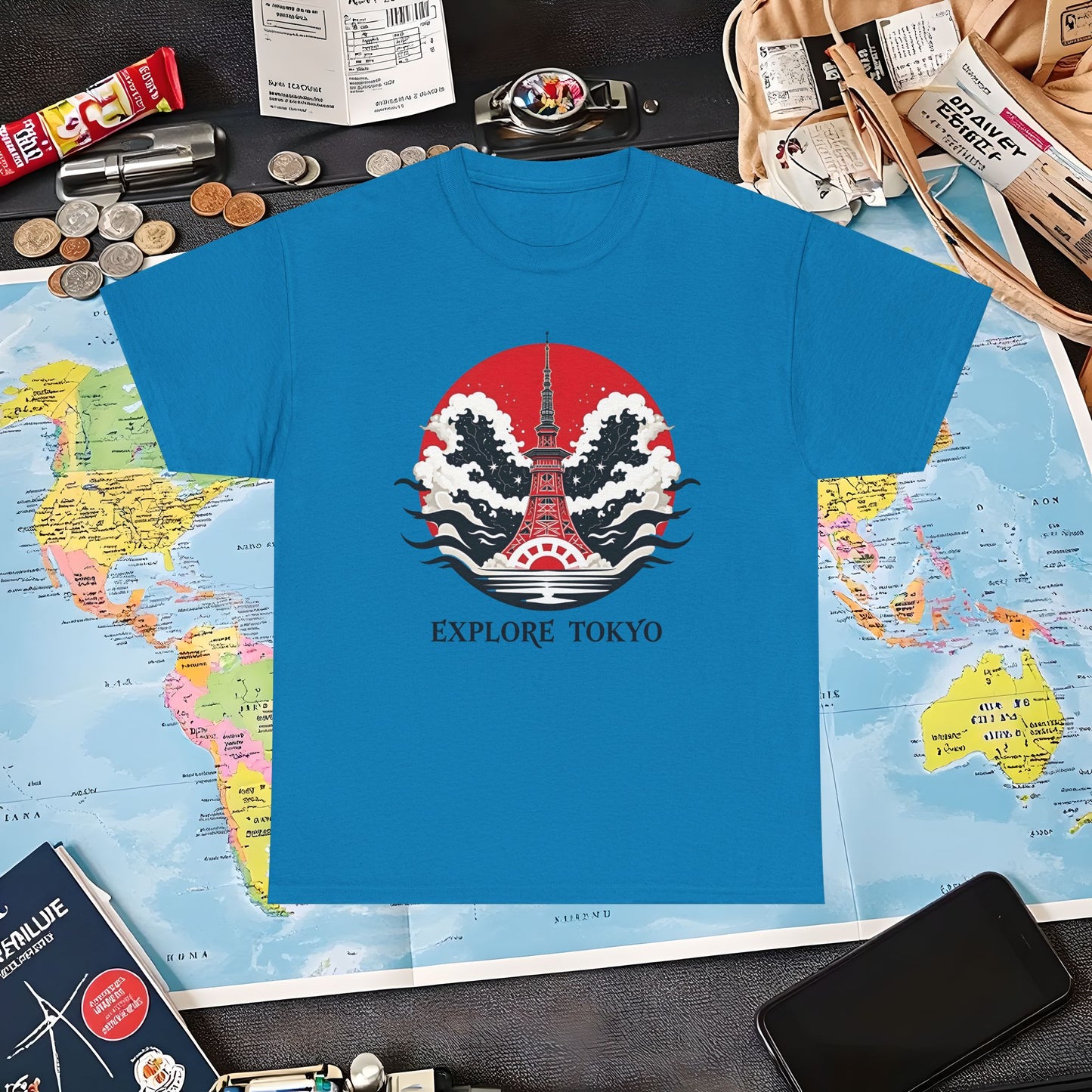 Tokyo Art Deco Air Travel T-Shirts | Jetsetter, Airport, and International Flight Tees