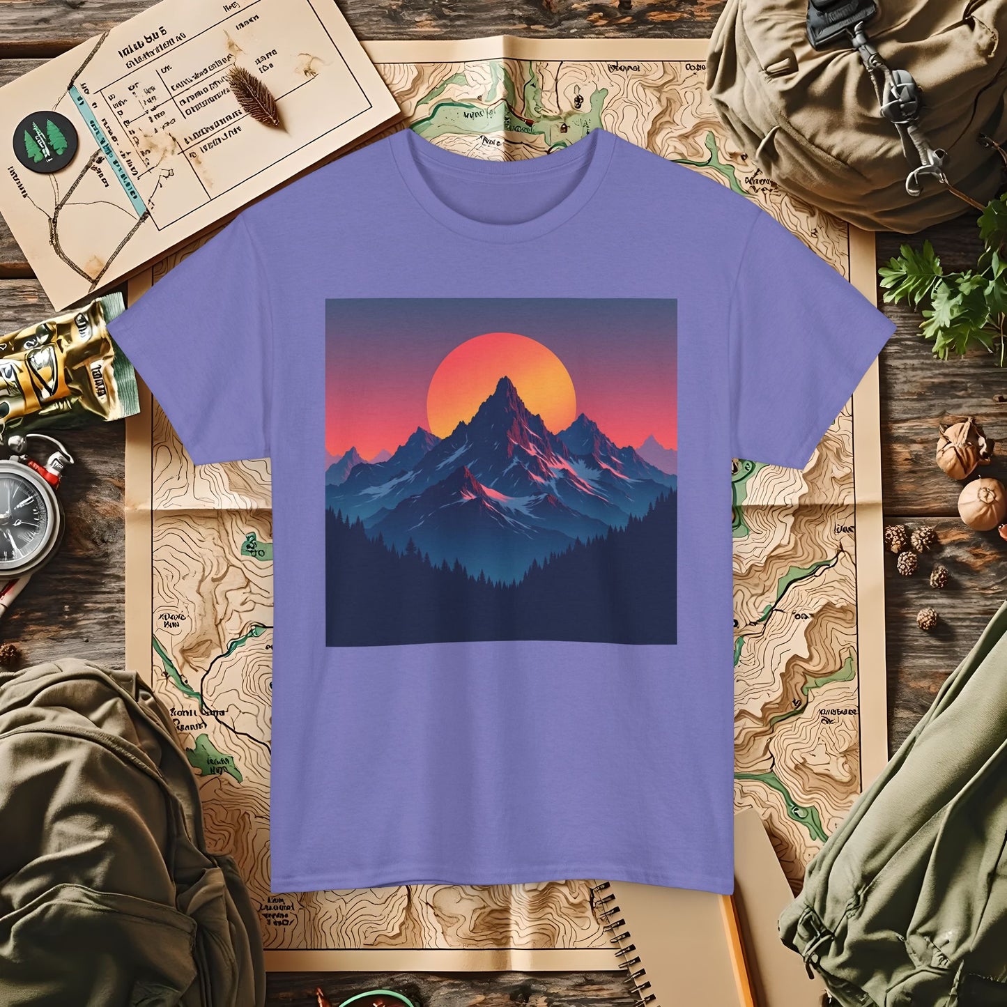 Mountain Glow Outdoor Adventure T-Shirts | Camping, Hiking, Rafting & Kayaking Tees for Nature Lovers