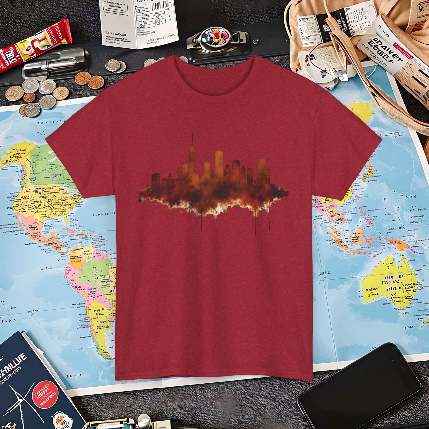 Rusty Skyline Air Travel T-Shirts | Jetsetter, Airport, and International Flight Tees