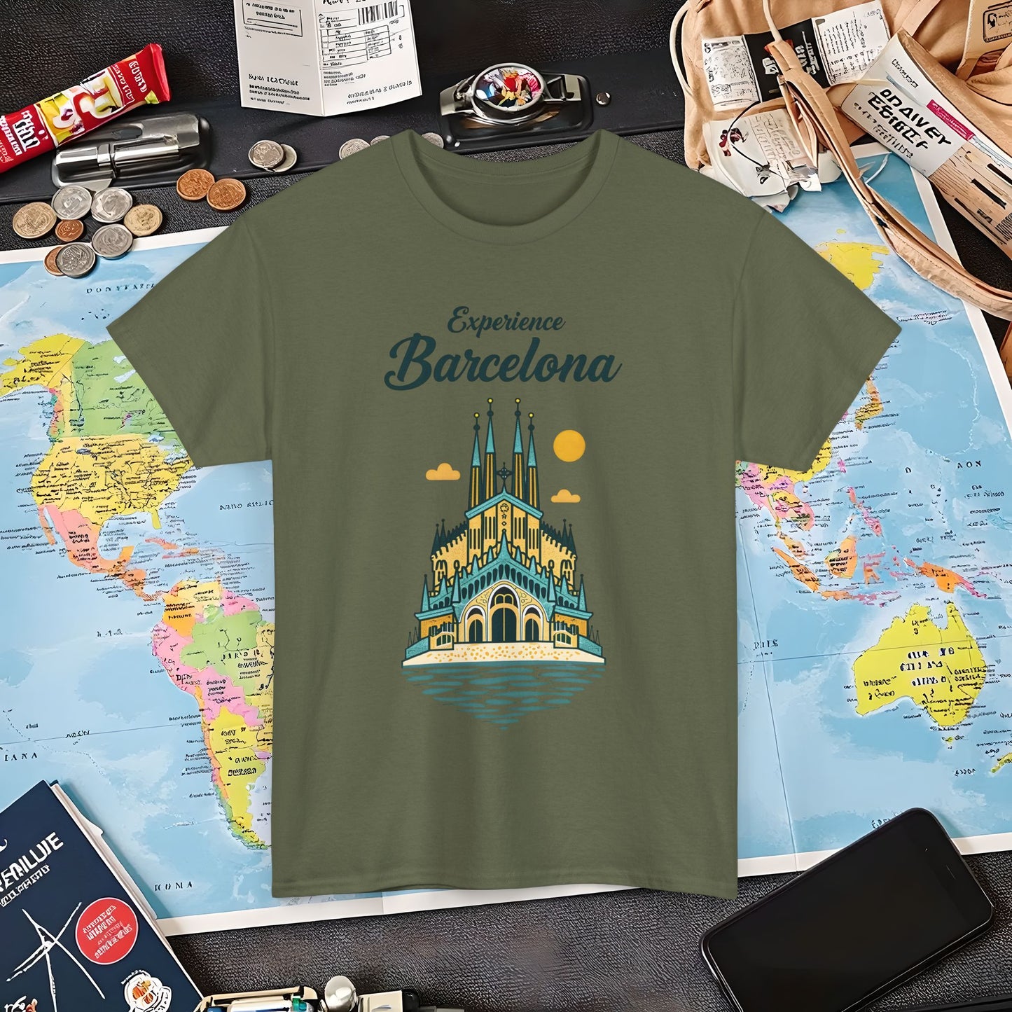 Barcelona Beauty Air Travel T-Shirts | Jetsetter, Airport, and International Flight Tees