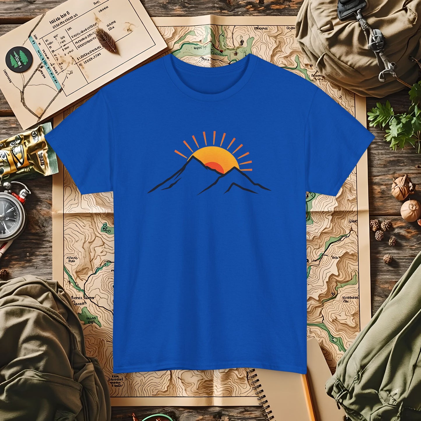 Sunrise Peaks Outdoor Adventure T-Shirts | Camping, Hiking, Rafting & Kayaking Tees for Nature Lovers