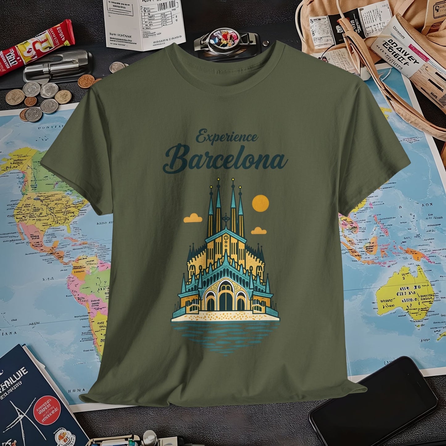 Barcelona Beauty Air Travel T-Shirts | Jetsetter, Airport, and International Flight Tees