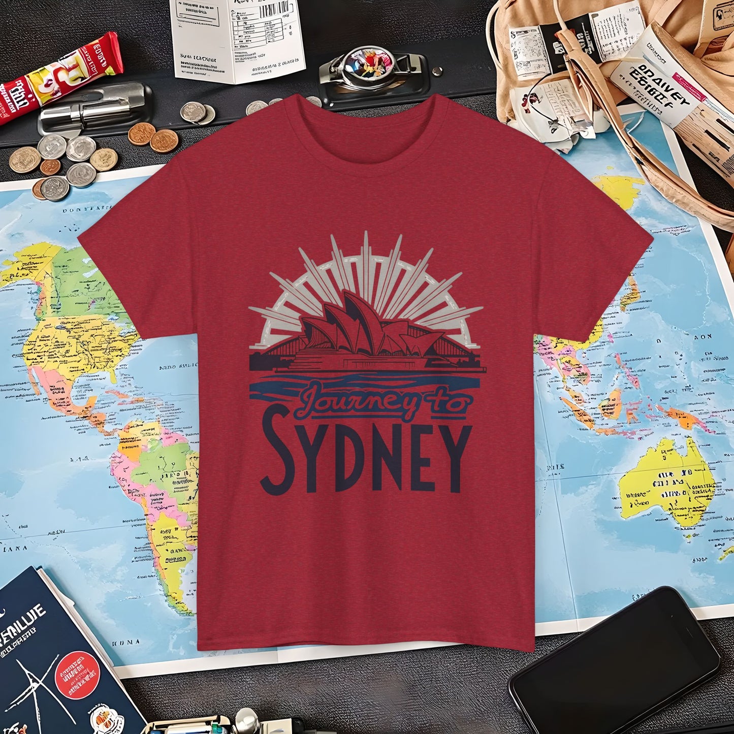 Sydney Elegance Air Travel T-Shirts | Jetsetter, Airport, and International Flight Tees
