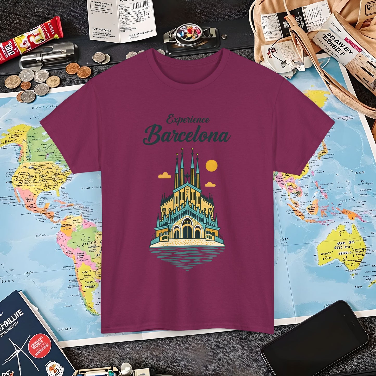 Barcelona Beauty Air Travel T-Shirts | Jetsetter, Airport, and International Flight Tees