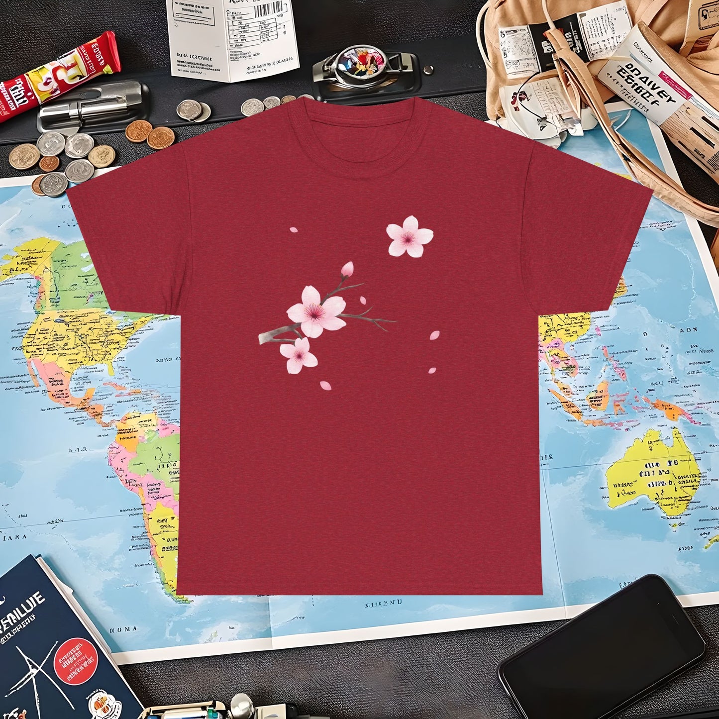 Cherry Blossom Air Travel T-Shirts | Jetsetter, Airport, and International Flight Tees