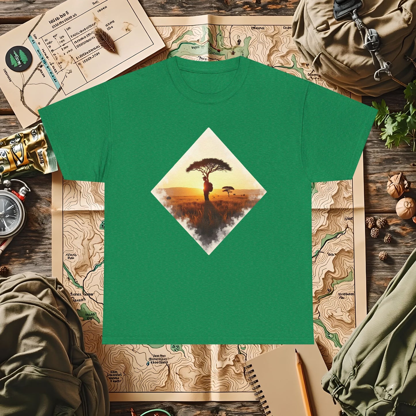 Savannah Journey Outdoor Adventure T-Shirts | Camping, Hiking, Rafting & Kayaking Tees for Nature Lovers
