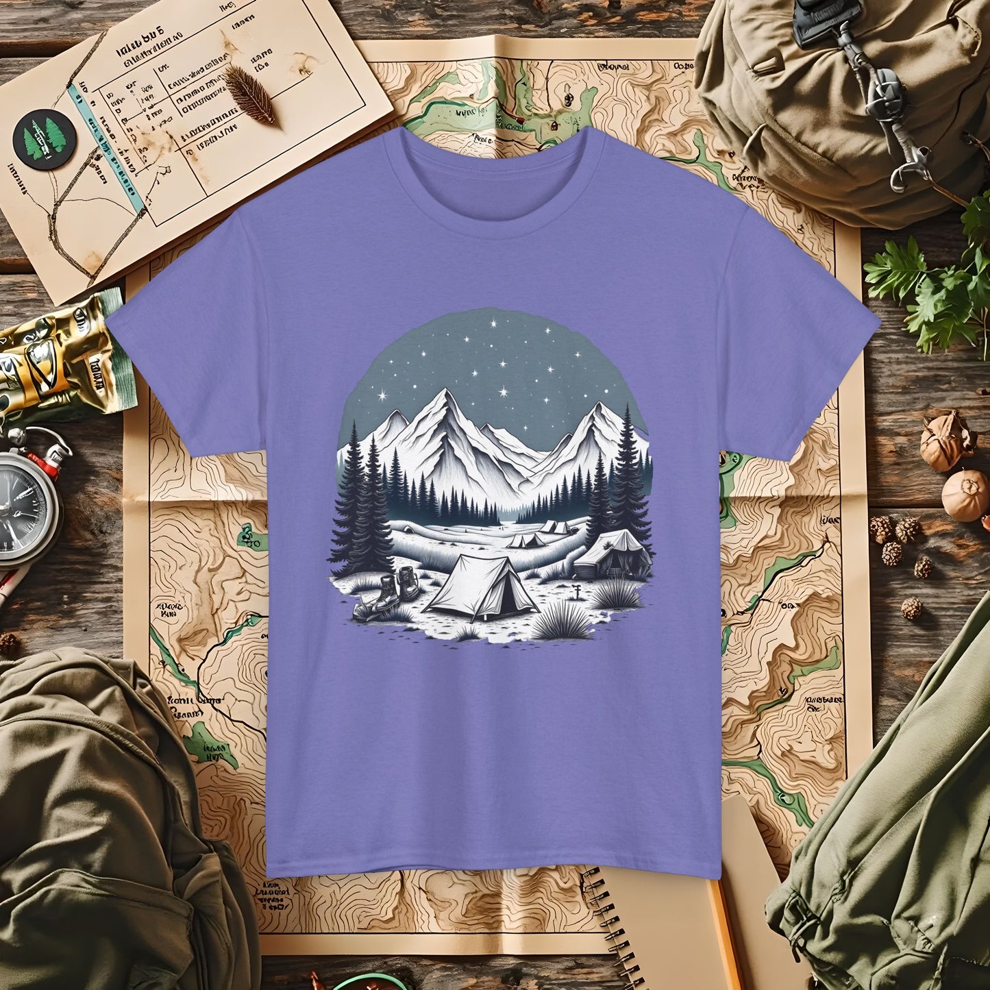 Rustic Outdoor Adventure T-Shirts | Camping, Hiking, Rafting & Kayaking Tees for Nature Lovers