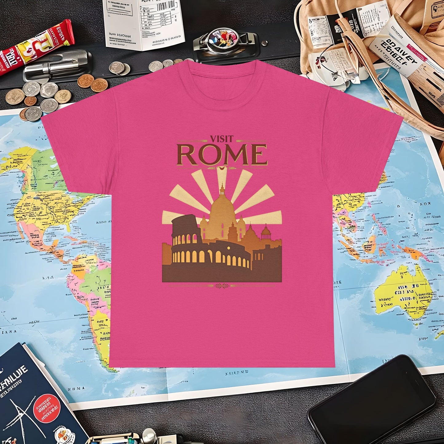 Rome Vintage Air Travel T-Shirts | Jetsetter, Airport, and International Flight Tees