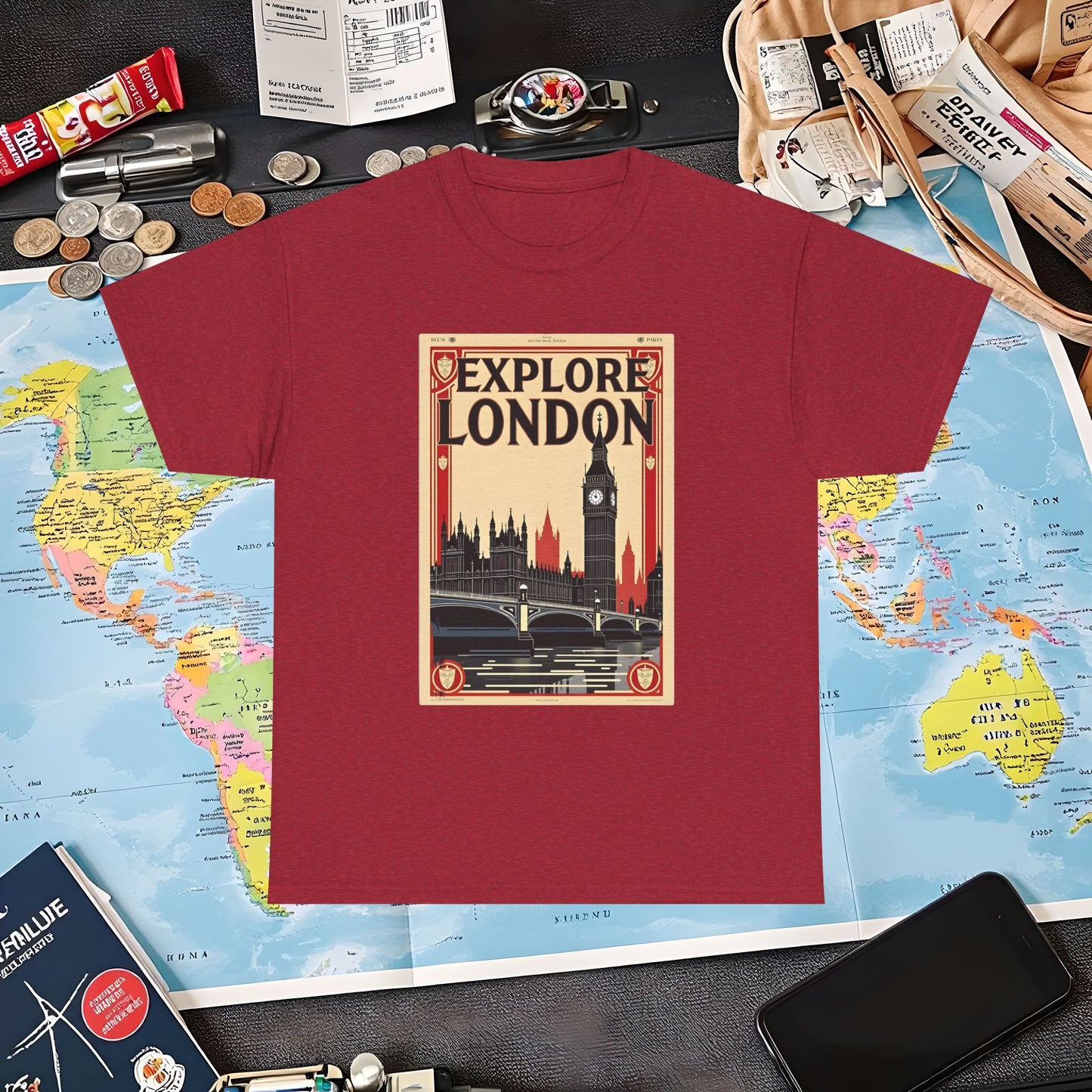 Vintage London Air Travel T-Shirts | Jetsetter, Airport, and International Flight Tees