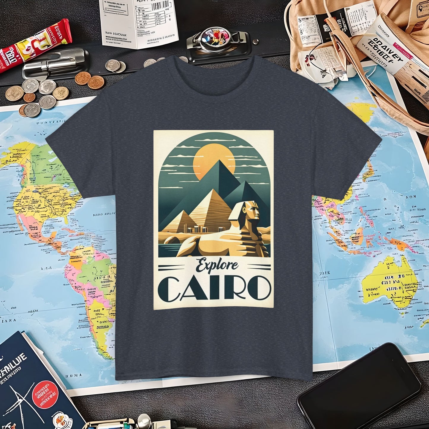 Cairo Elegance Air Travel T-Shirts | Jetsetter, Airport, and International Flight Tees