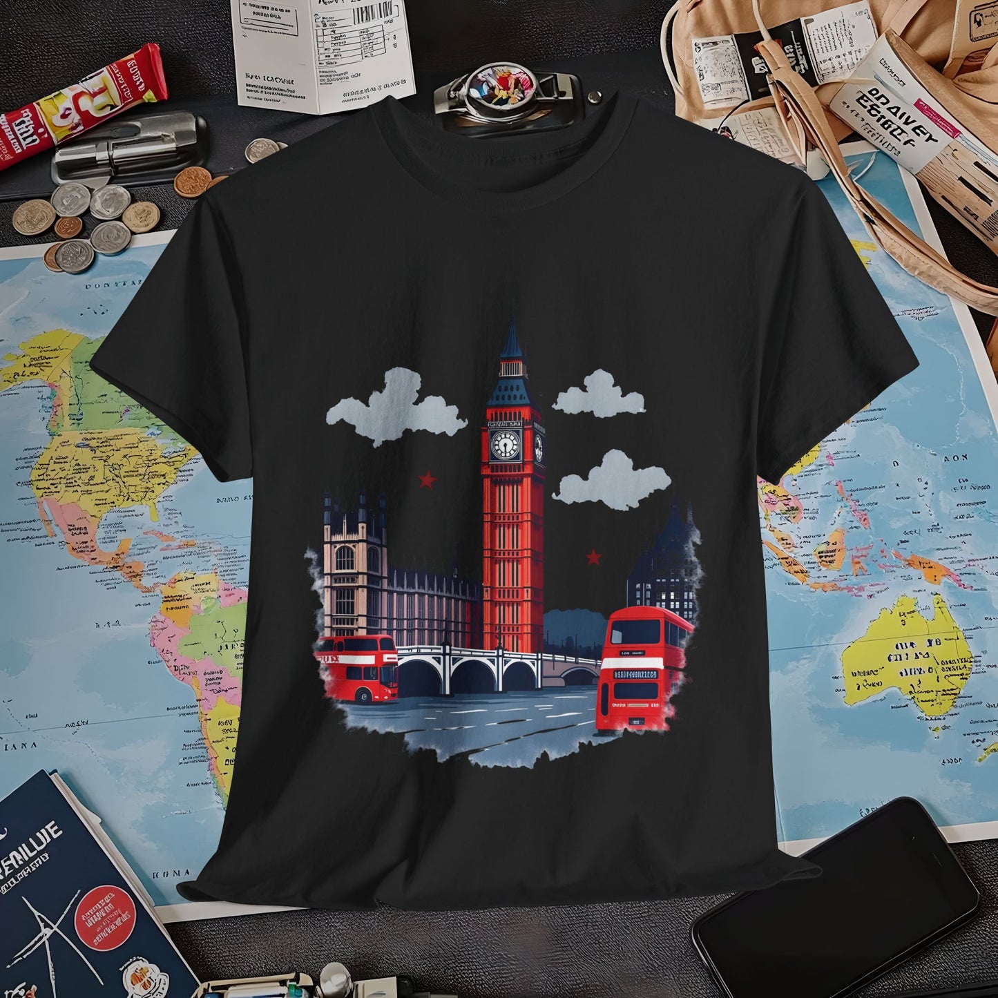 London Vibes Air Travel T-Shirts | Jetsetter, Airport, and International Flight Tees