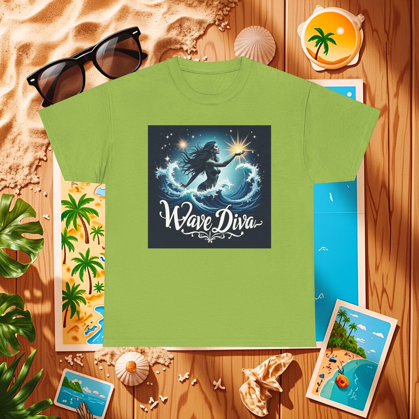 Celestial Waves Beach Travel T-Shirts | Tropical Vacation & Coastal Lifestyle Tees