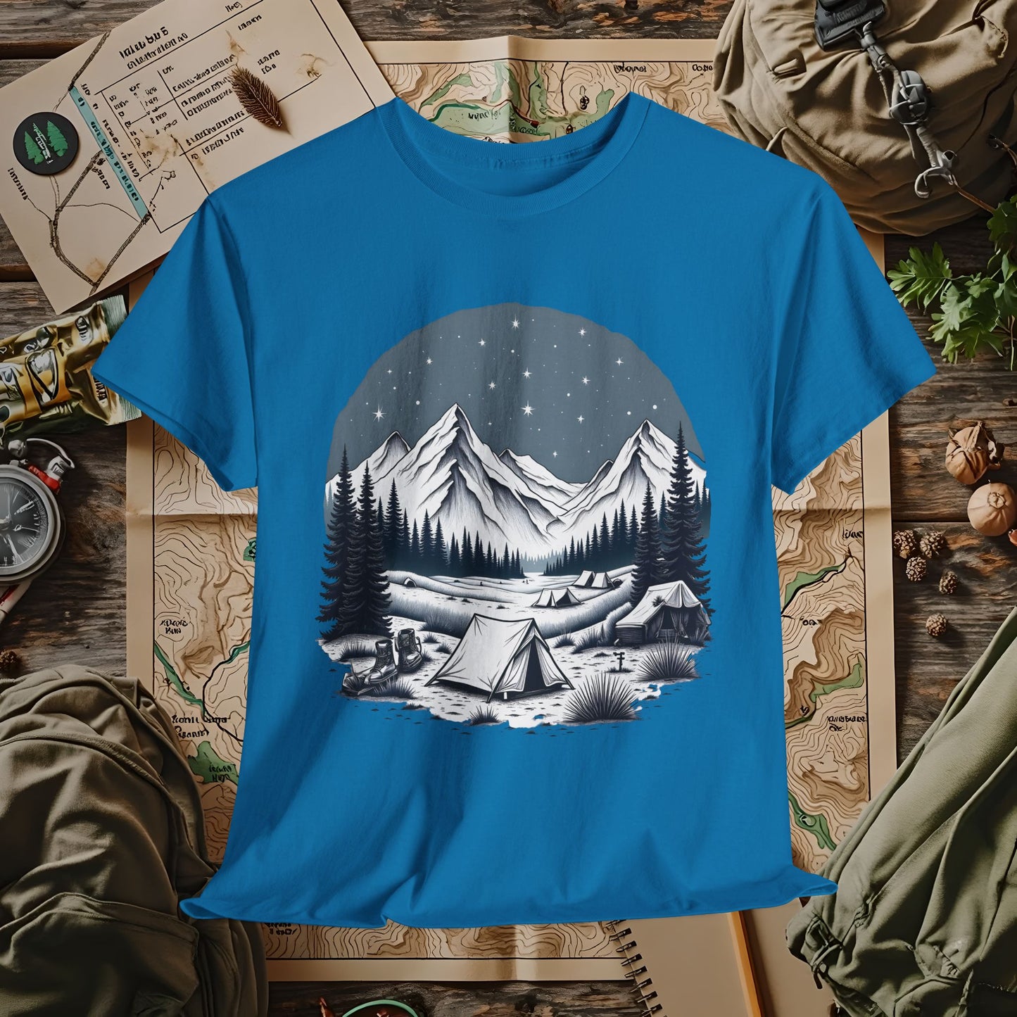 Rustic Outdoor Adventure T-Shirts | Camping, Hiking, Rafting & Kayaking Tees for Nature Lovers