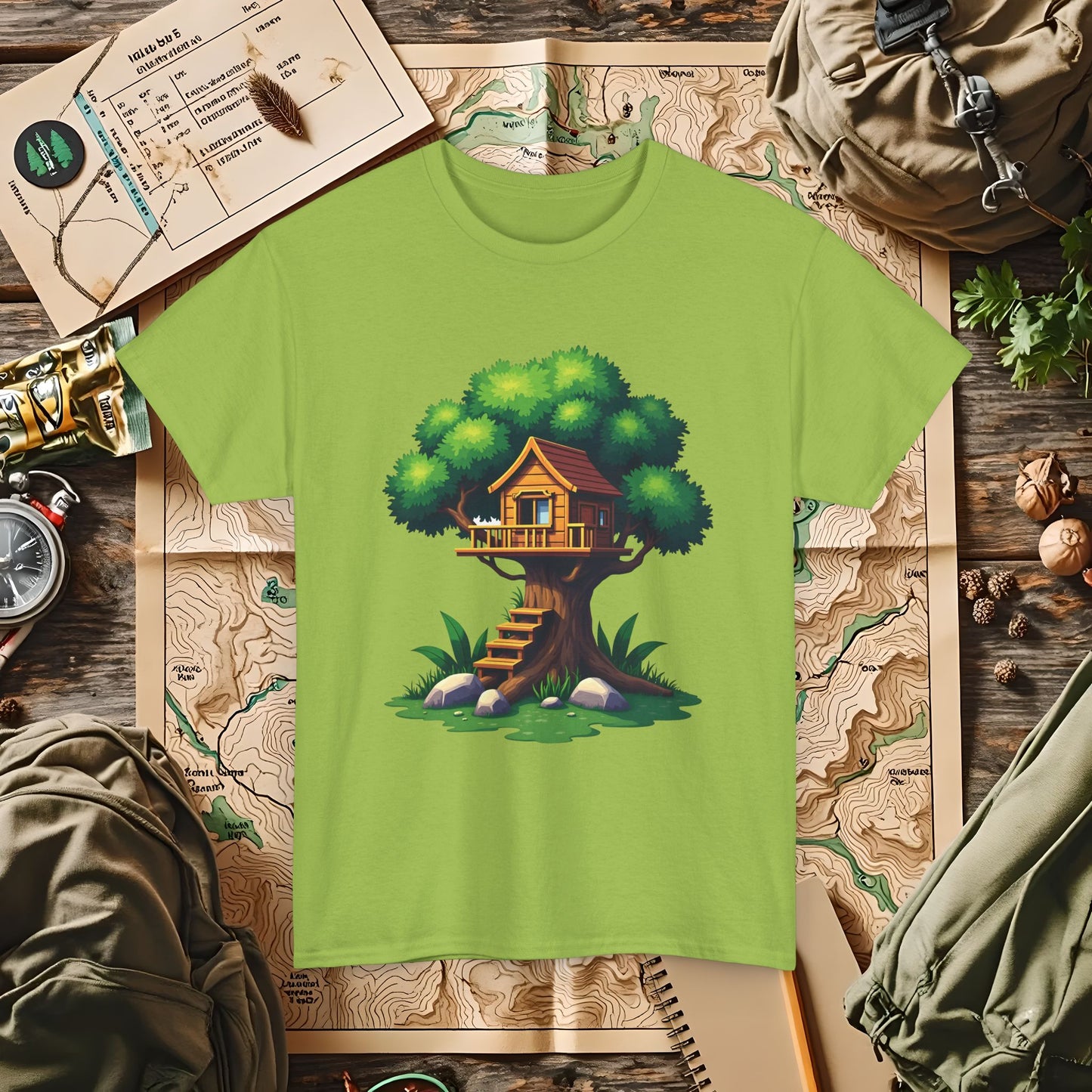 Pixel Treehouse Outdoor Adventure T-Shirts | Camping, Hiking, Rafting & Kayaking Tees for Nature Lovers