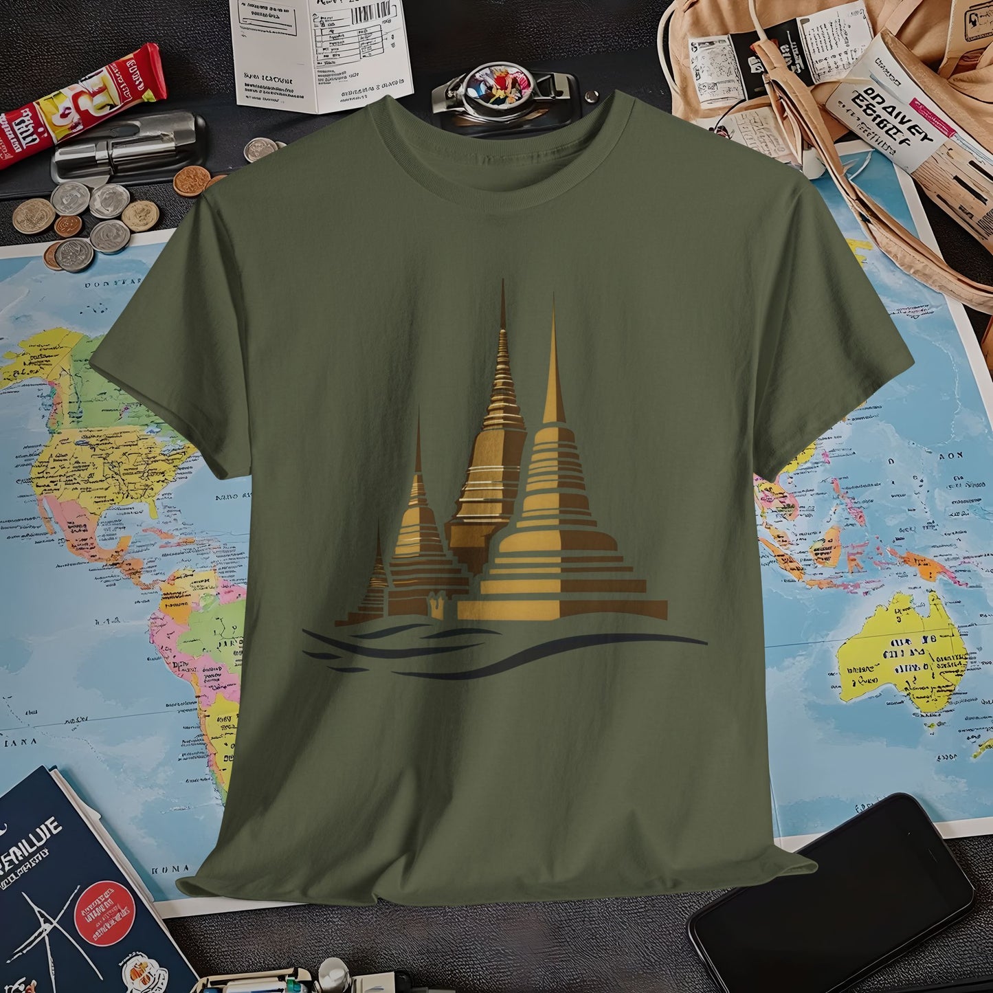 Temple Elegance Air Travel T-Shirts | Jetsetter, Airport, and International Flight Tees