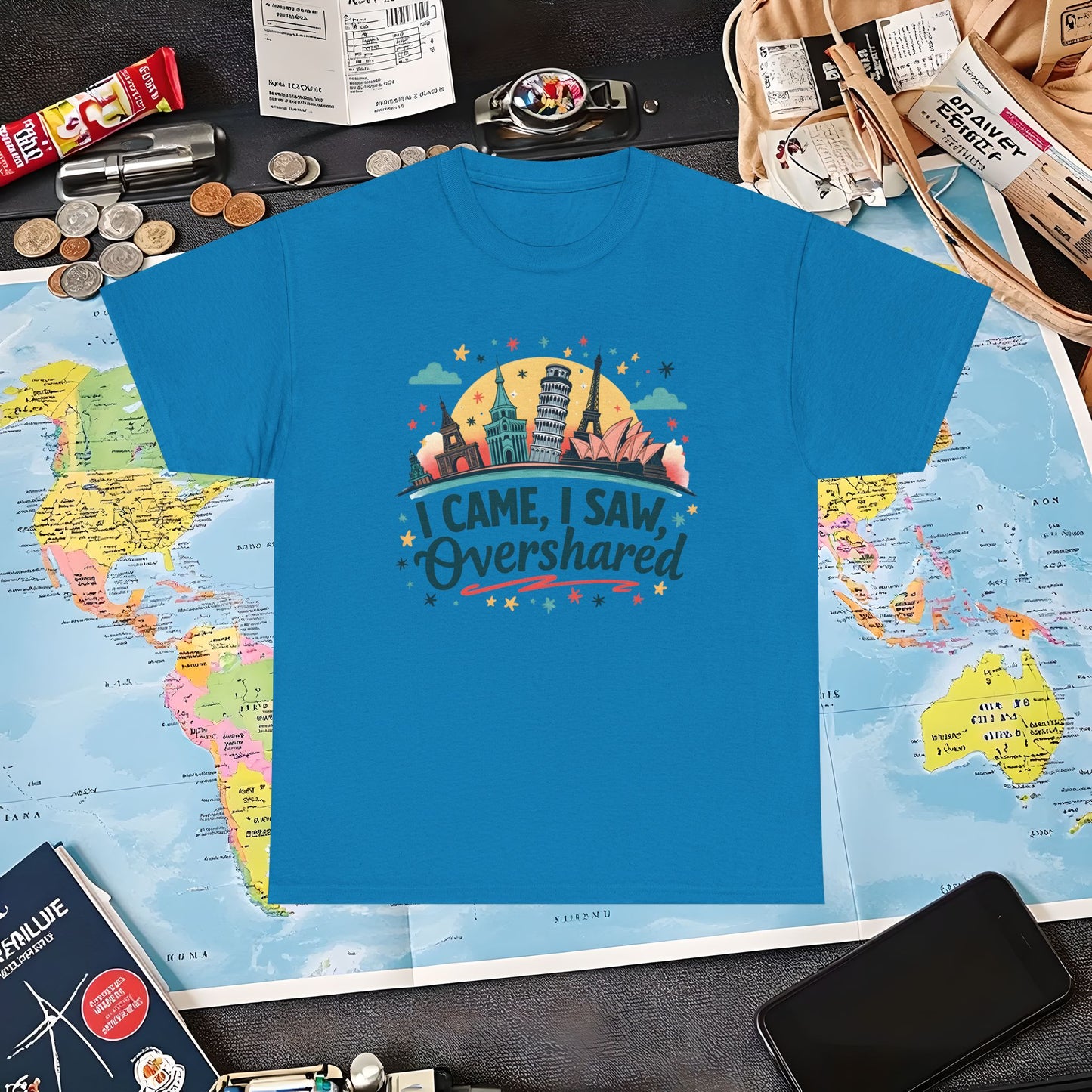 Overshare Vibe Air Travel T-Shirts | Jetsetter, Airport, and International Flight Tees