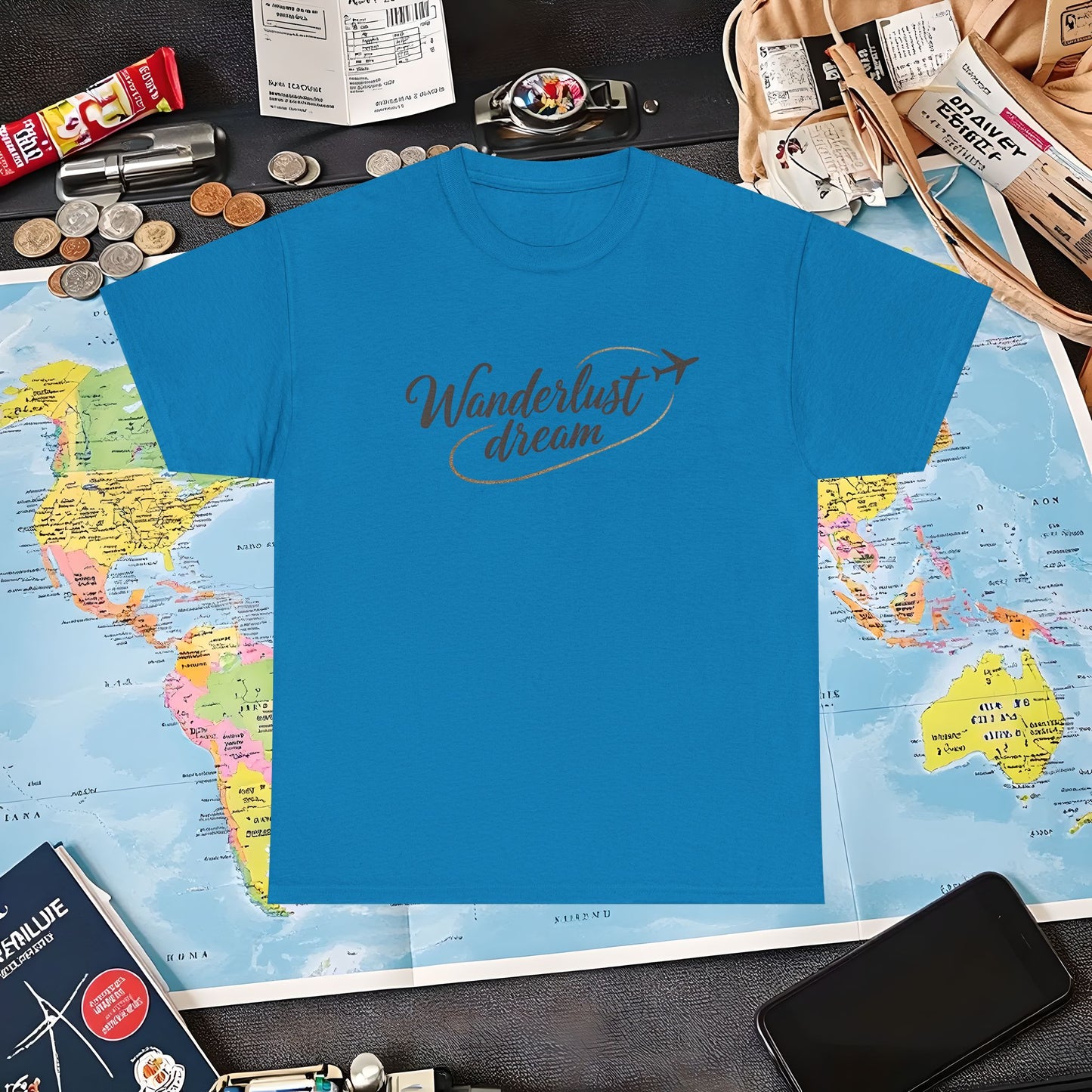 Wanderlust Dream Air Travel T-Shirts | Jetsetter, Airport, and International Flight Tees