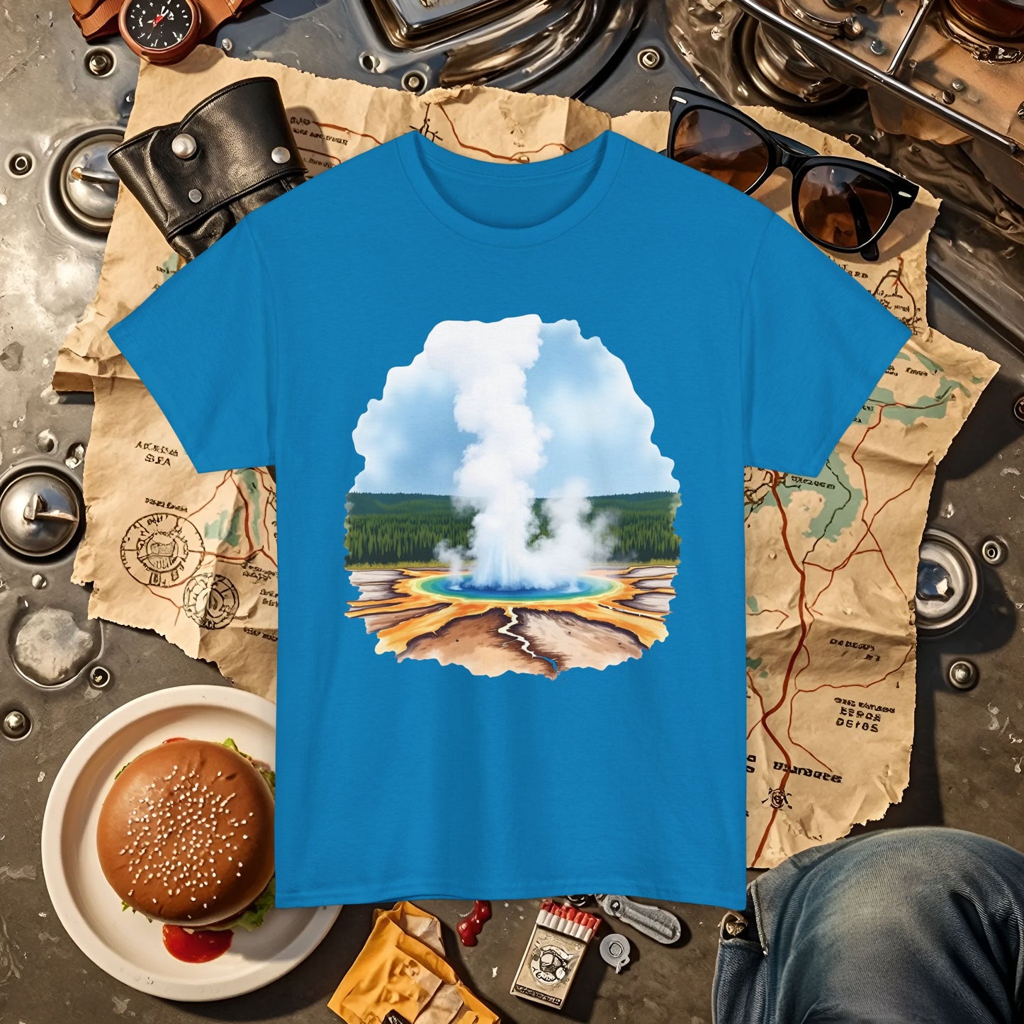 Yellowstone Wonder Road Trip & Vehicle Travel T-Shirts | Car, RV, and Motorcycle Adventure Tees