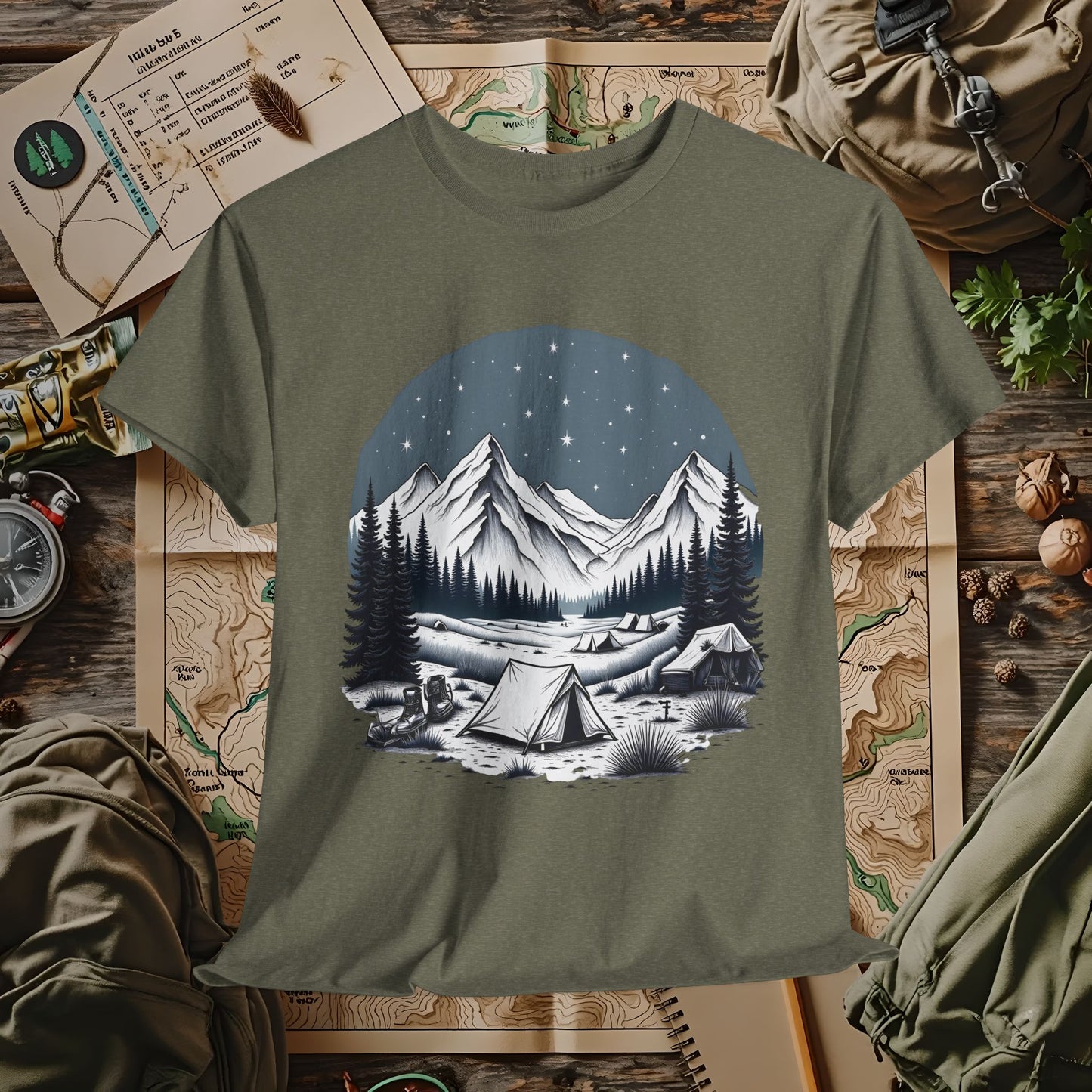 Rustic Outdoor Adventure T-Shirts | Camping, Hiking, Rafting & Kayaking Tees for Nature Lovers