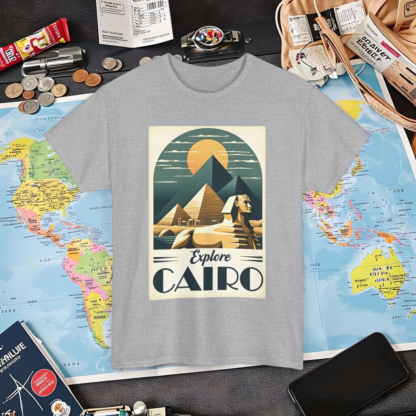 Cairo Elegance Air Travel T-Shirts | Jetsetter, Airport, and International Flight Tees
