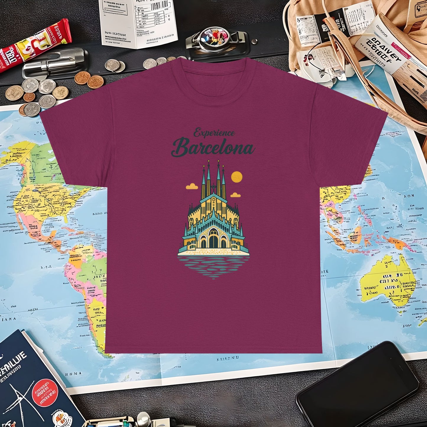 Barcelona Beauty Air Travel T-Shirts | Jetsetter, Airport, and International Flight Tees