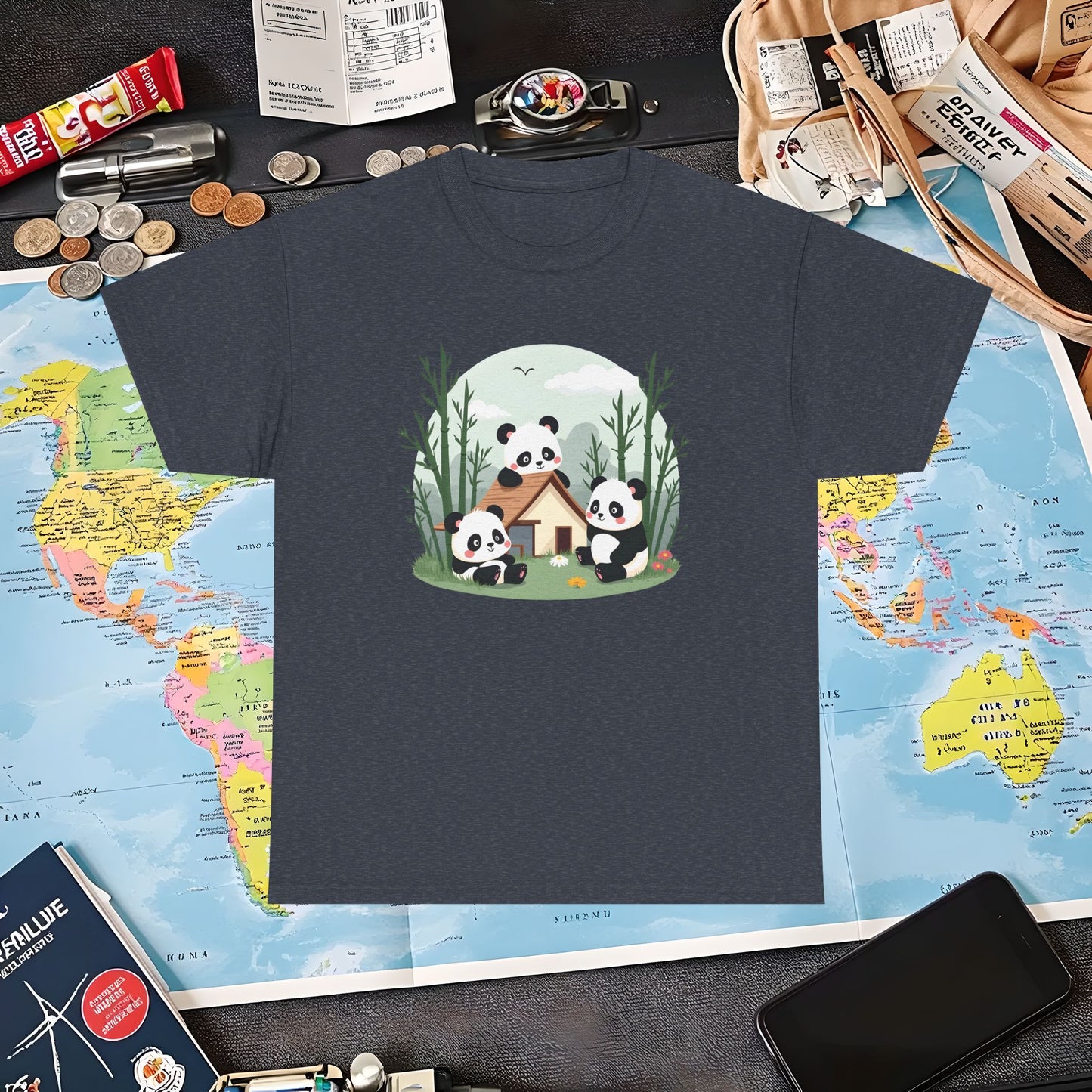 Panda Paradise Air Travel T-Shirts | Jetsetter, Airport, and International Flight Tees
