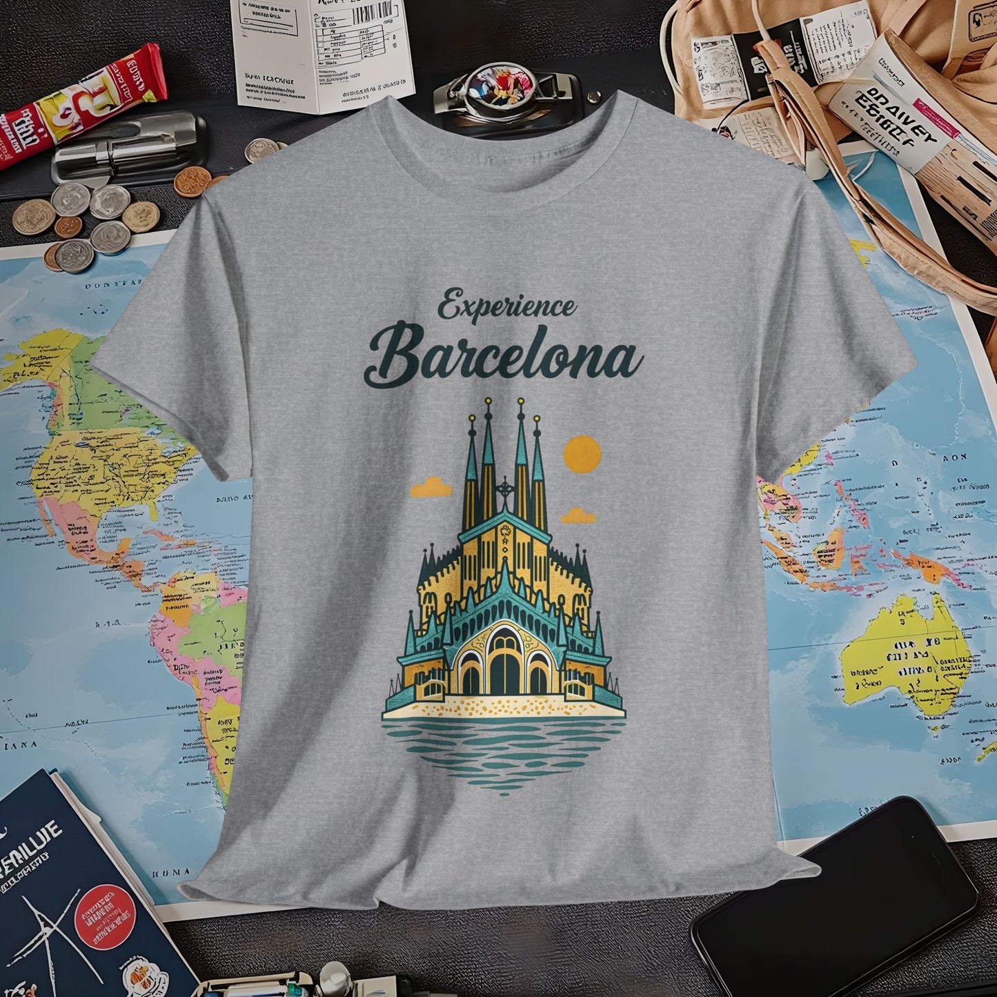 Barcelona Beauty Air Travel T-Shirts | Jetsetter, Airport, and International Flight Tees